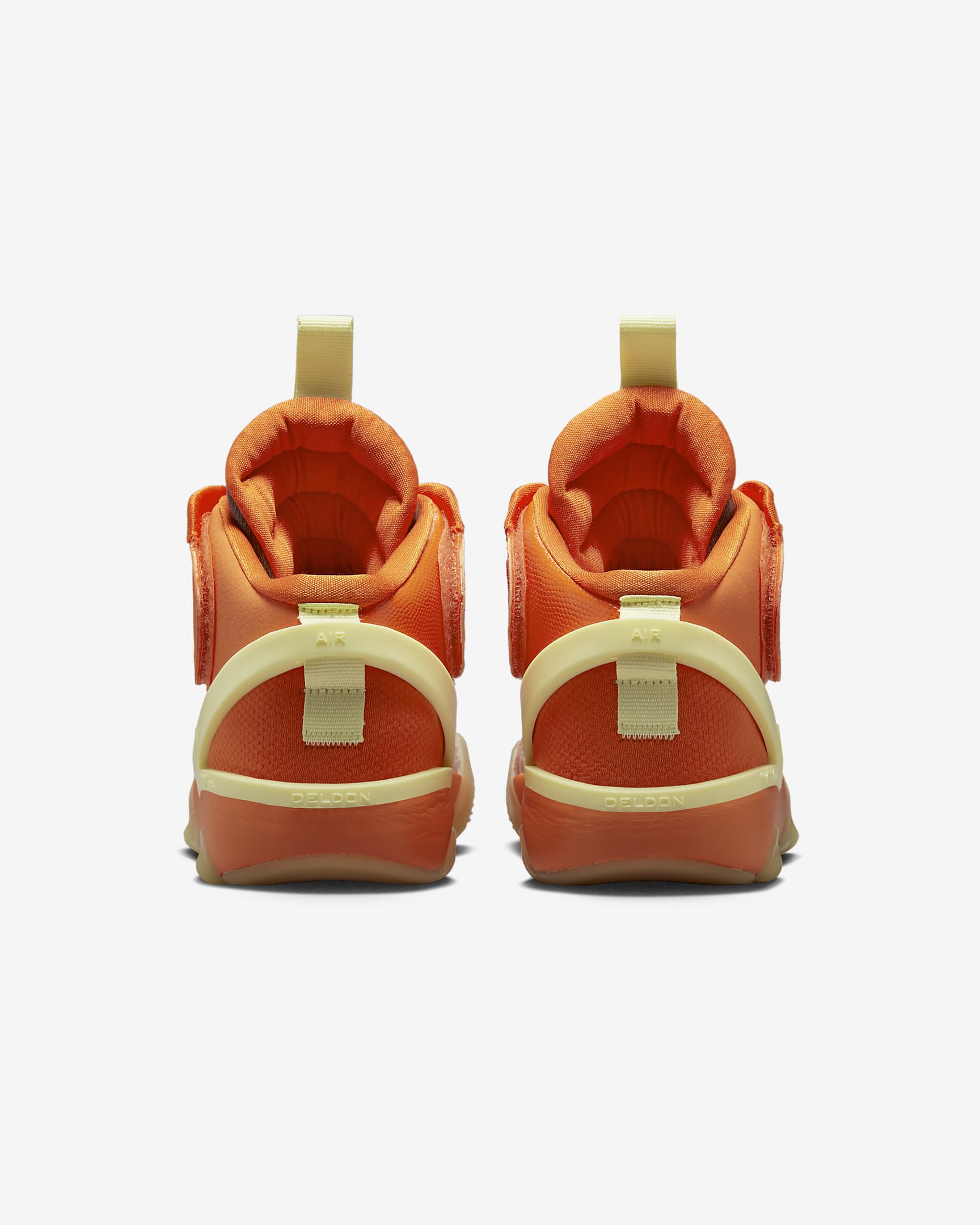 Nike Air Deldon "Hoodie" Basketball Shoes - Safety Orange/Citron Tint/Citron Tint