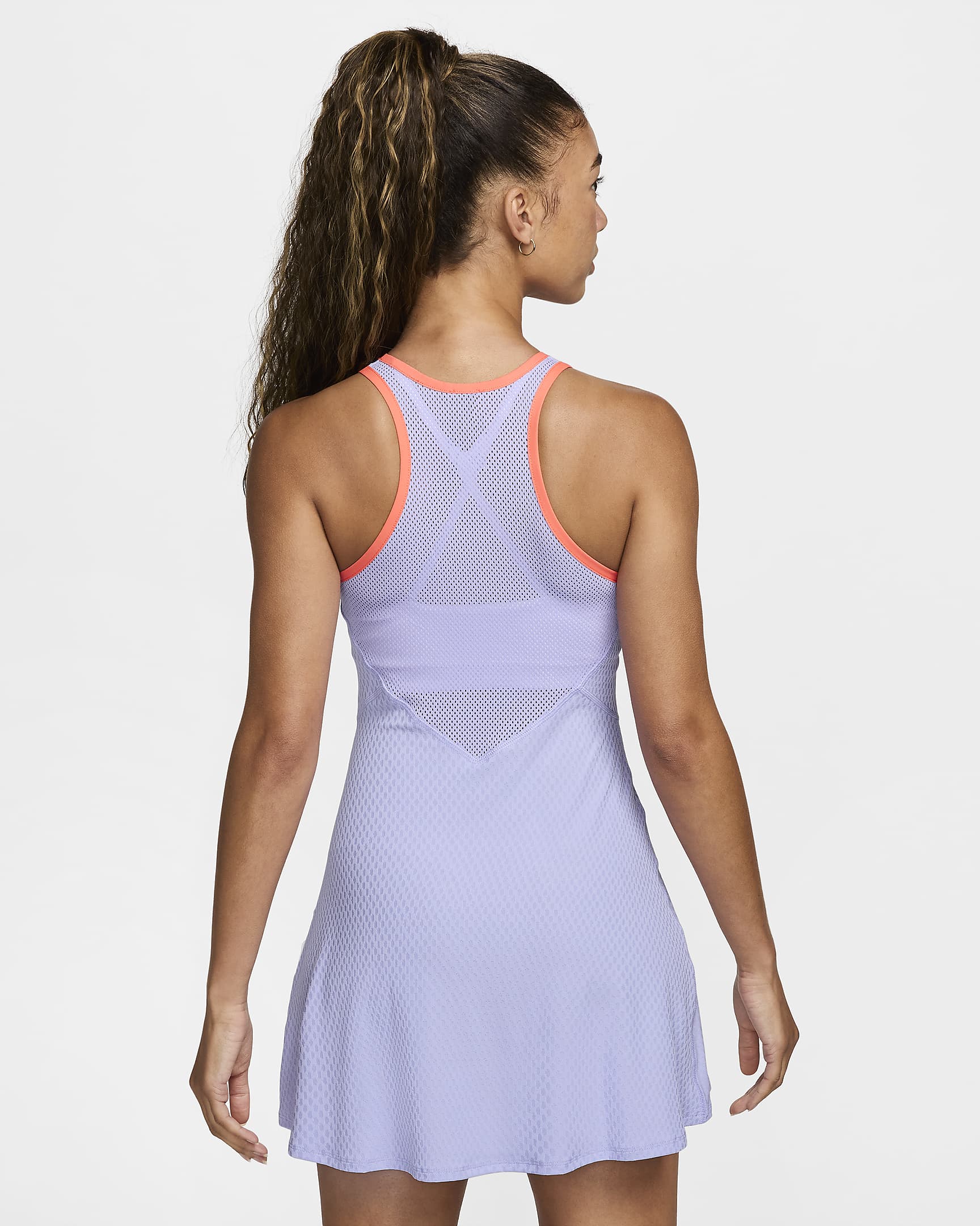 NikeCourt Slam Dri-FIT Tenniskleid für Damen - Purple Pulse/Purple Pulse/Light Wild Mango/Schwarz