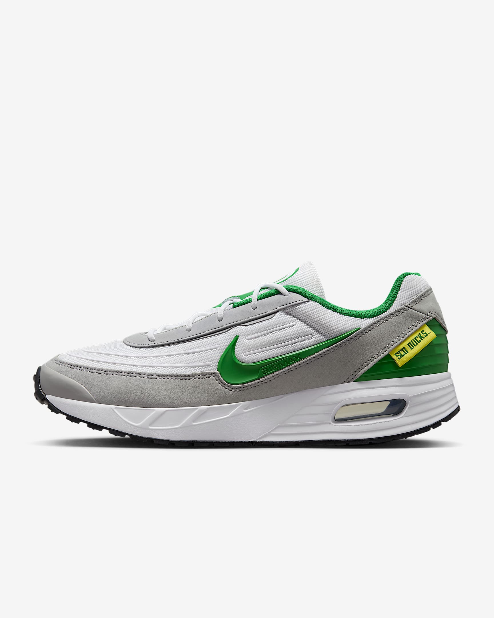 Nike College Air Max Verse (Oregon) Men's Shoes - White/Light Smoke Grey/Apple Green