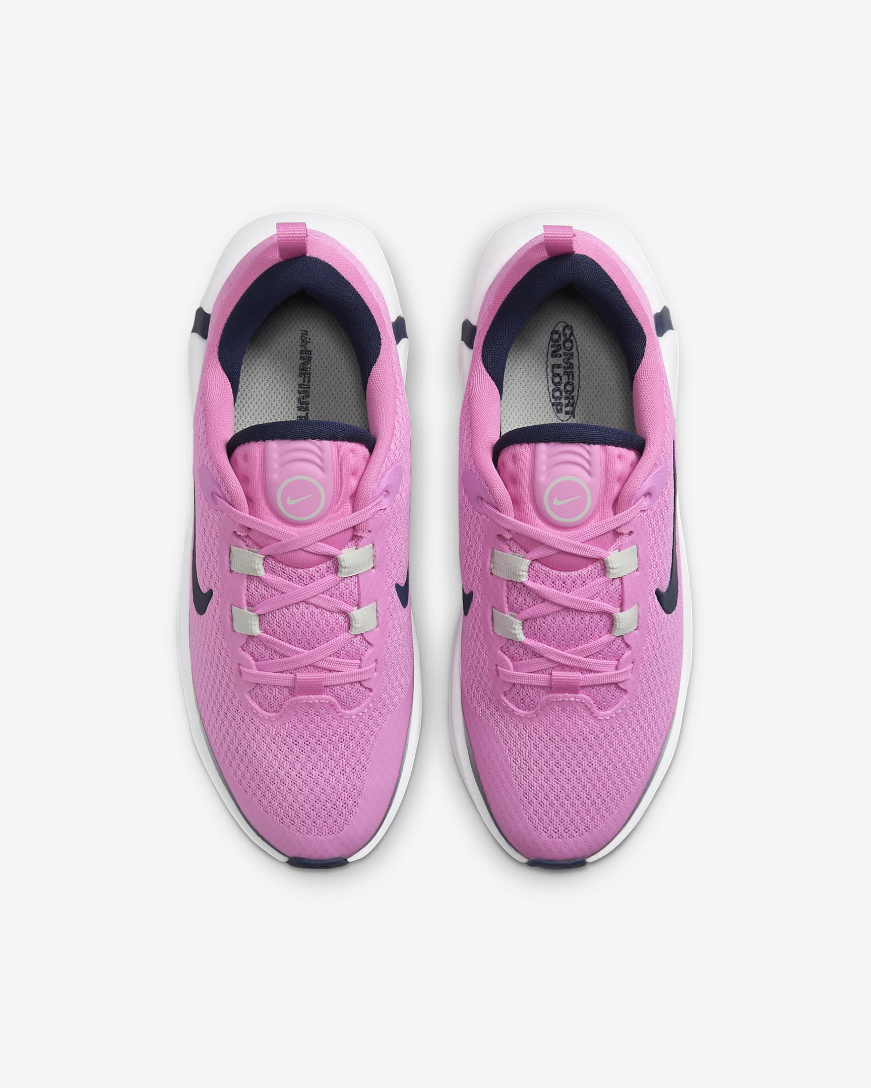 Nike Infinity Flow 大童跑鞋 - Playful Pink/Light Silver/白色/Midnight Navy