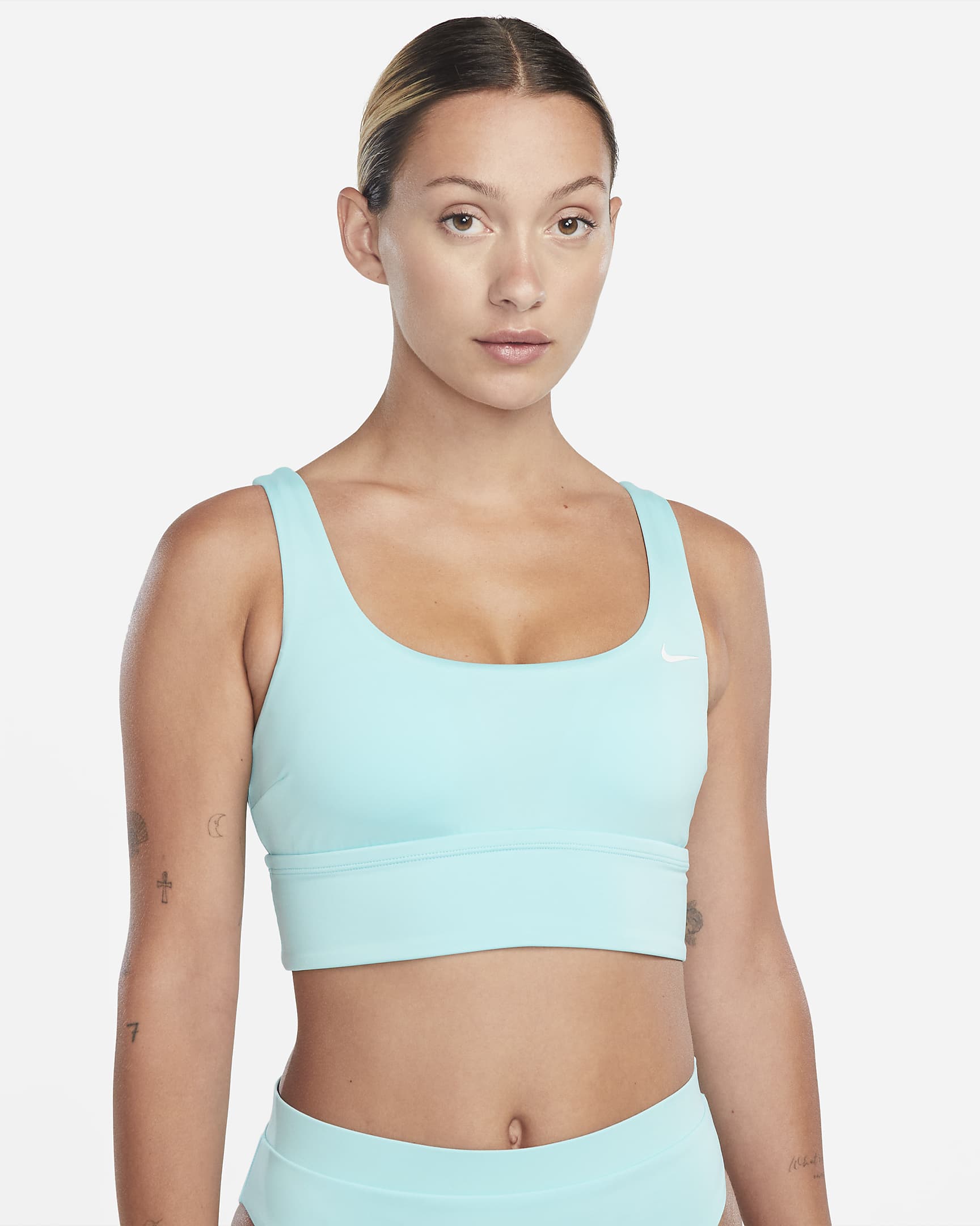 Prenda para la parte superior de Midkini de cuello redondo para mujer Nike Essential - Copa