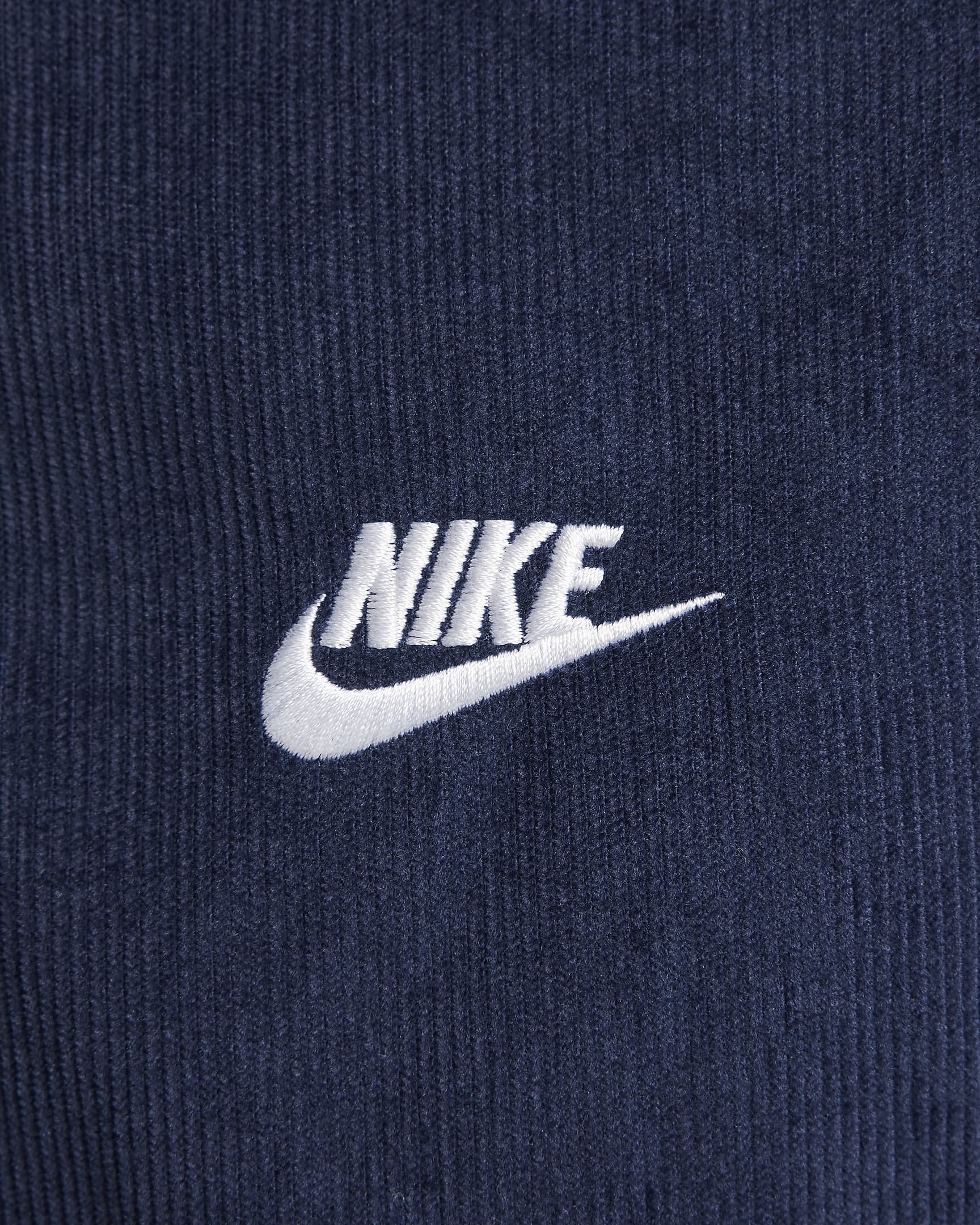 Nike Sportswear Club Harrington kordbársony férfikabát - Midnight Navy/Fehér