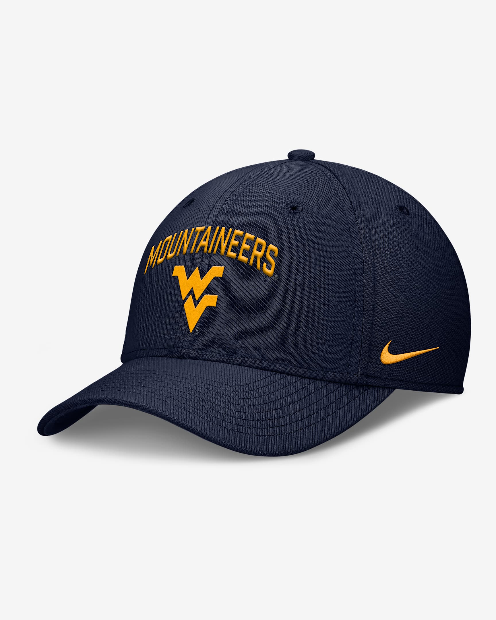 West Virginia On-Field Rise Swoosh Men's Nike Dri-FIT College Hat - Navy