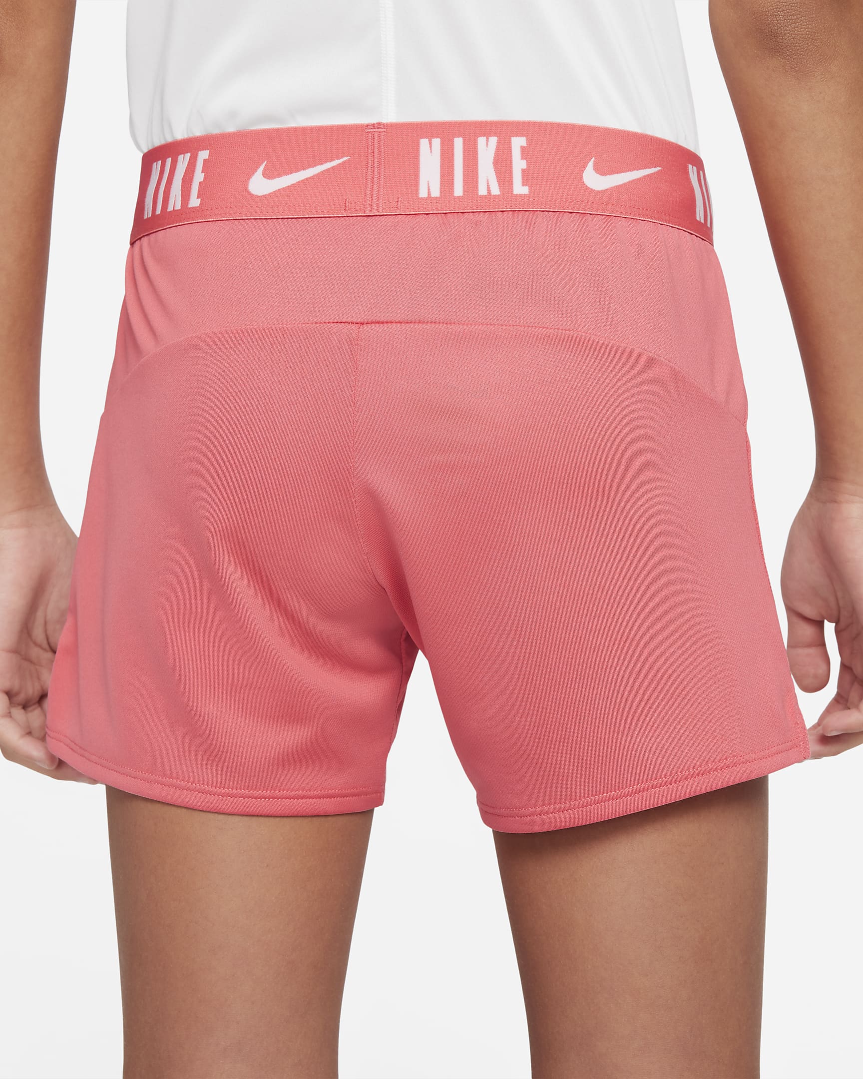 Nike Dri-FIT Trophy Older Kids' (Girls') 15cm (approx.) Training Shorts - Pink Salt/Pink Salt/White