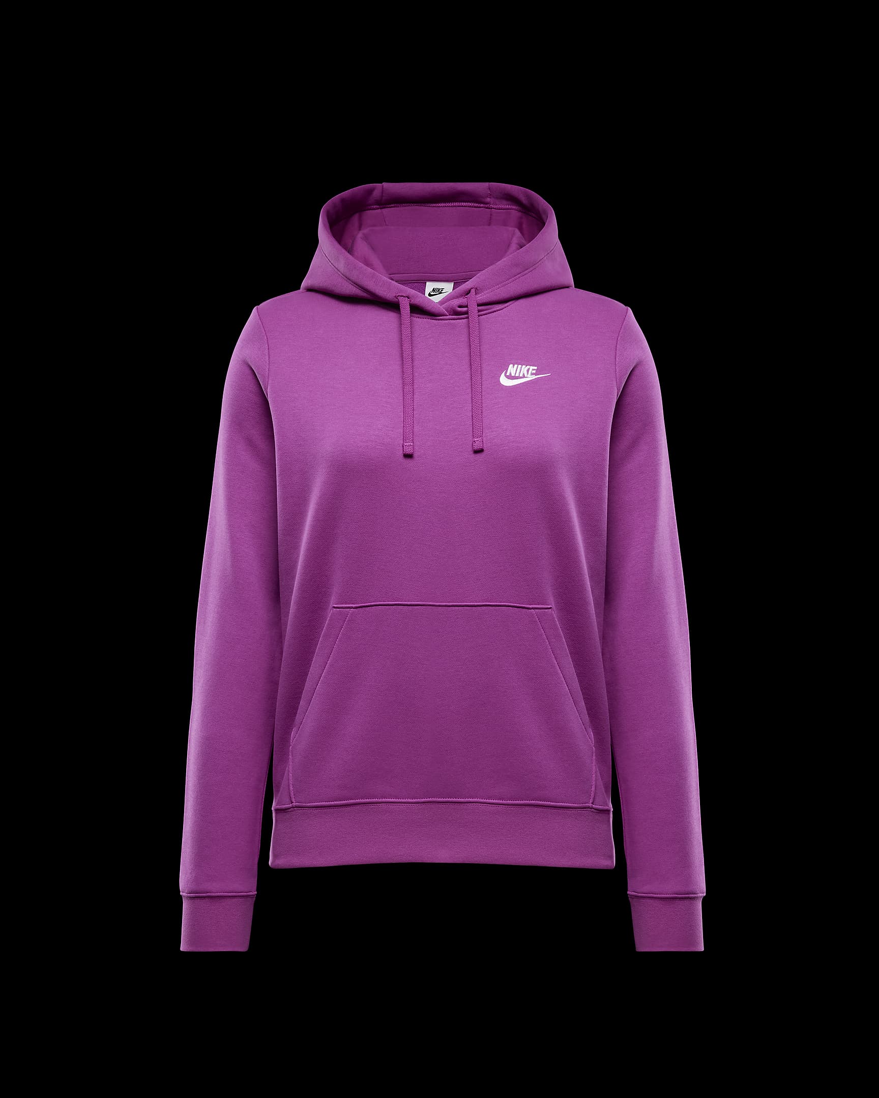 Sudadera con gorro sin cierre para mujer Nike Sportswear Club Fleece - Fucsia cálido/Blanco