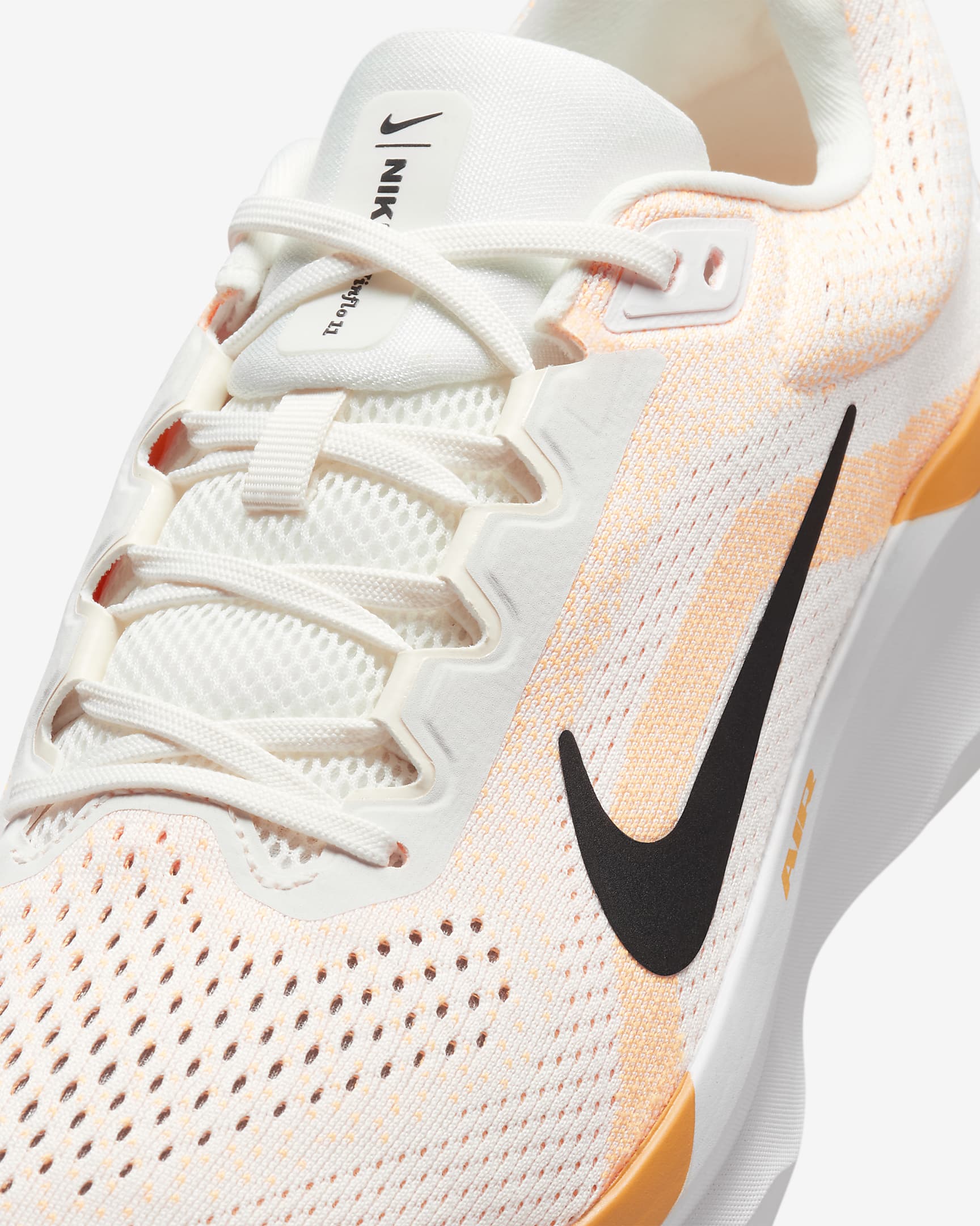 Nike Winflo 11 男款路跑鞋 - Sail/Laser Orange/Coconut Milk/黑色