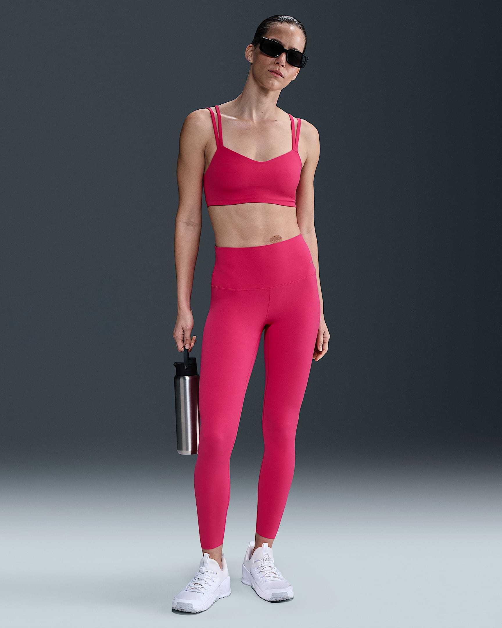 Nike Zenvy Women's High-Waisted 7/8 Leggings - Rush Pink/Black