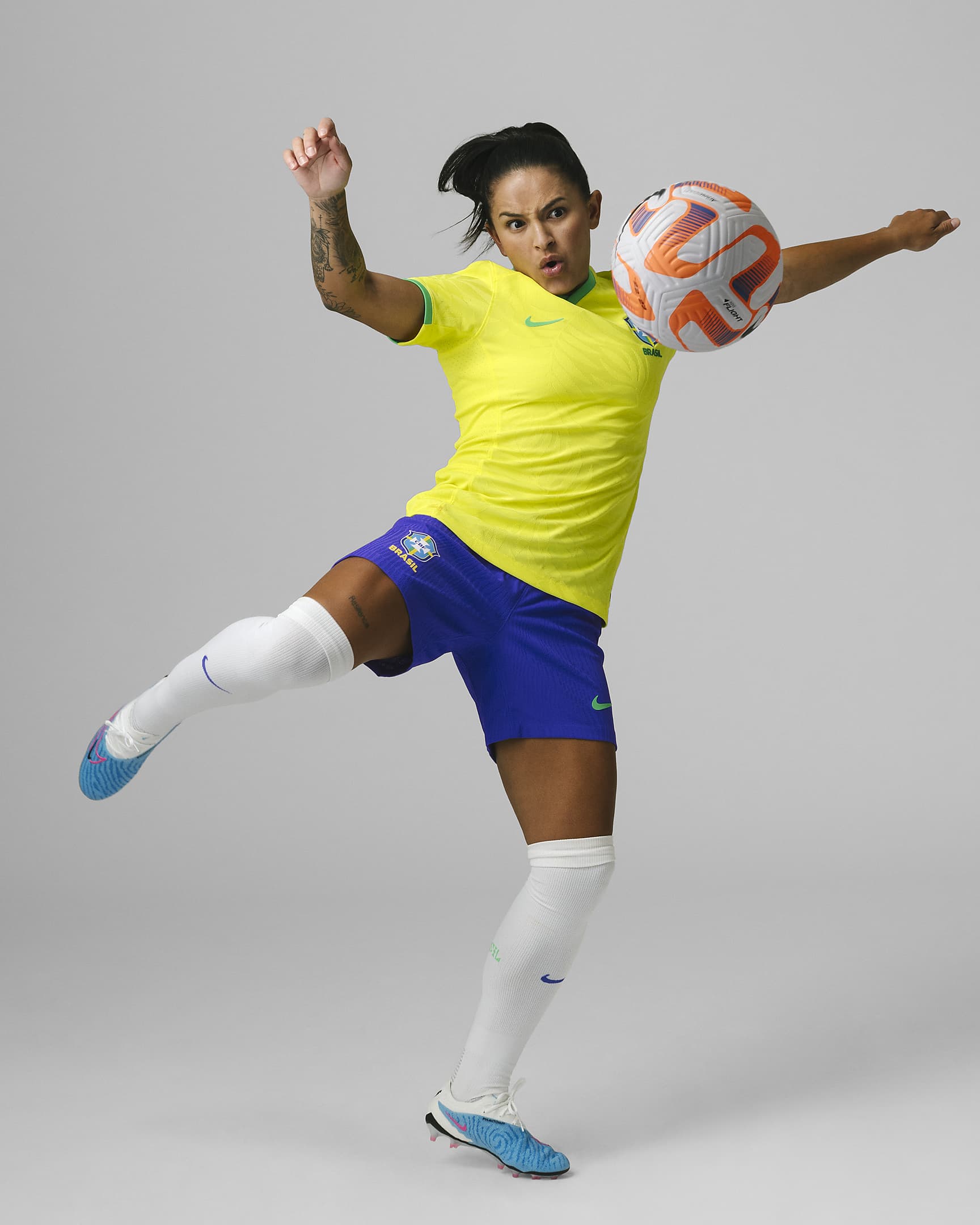 Brazil 2023 Stadium Home Women's Nike Dri-FIT Soccer Jersey - Dynamic Yellow/Green Spark/Green Spark