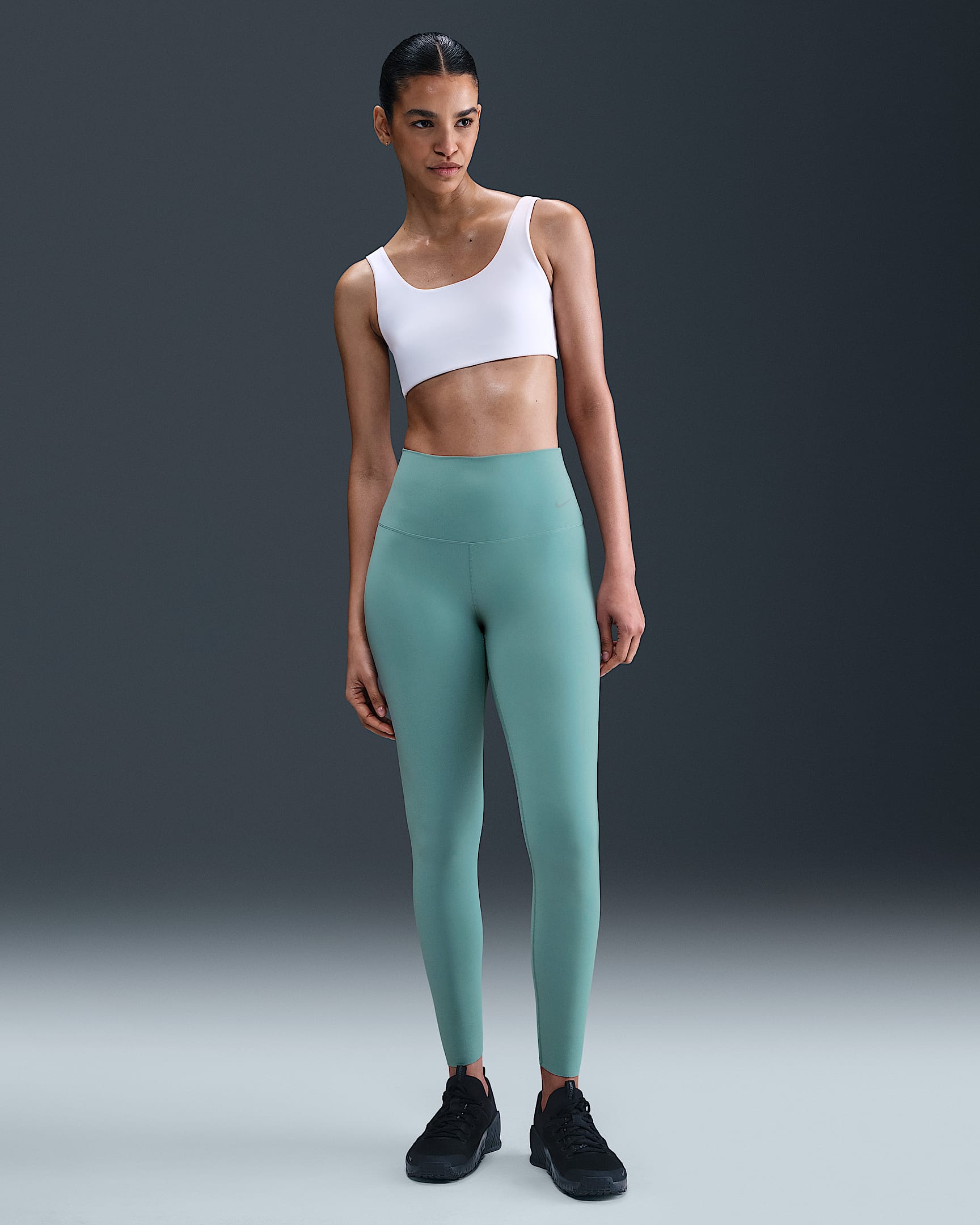 Nike Zenvy Women's High-Waisted 7/8 Leggings - Cannon/Black