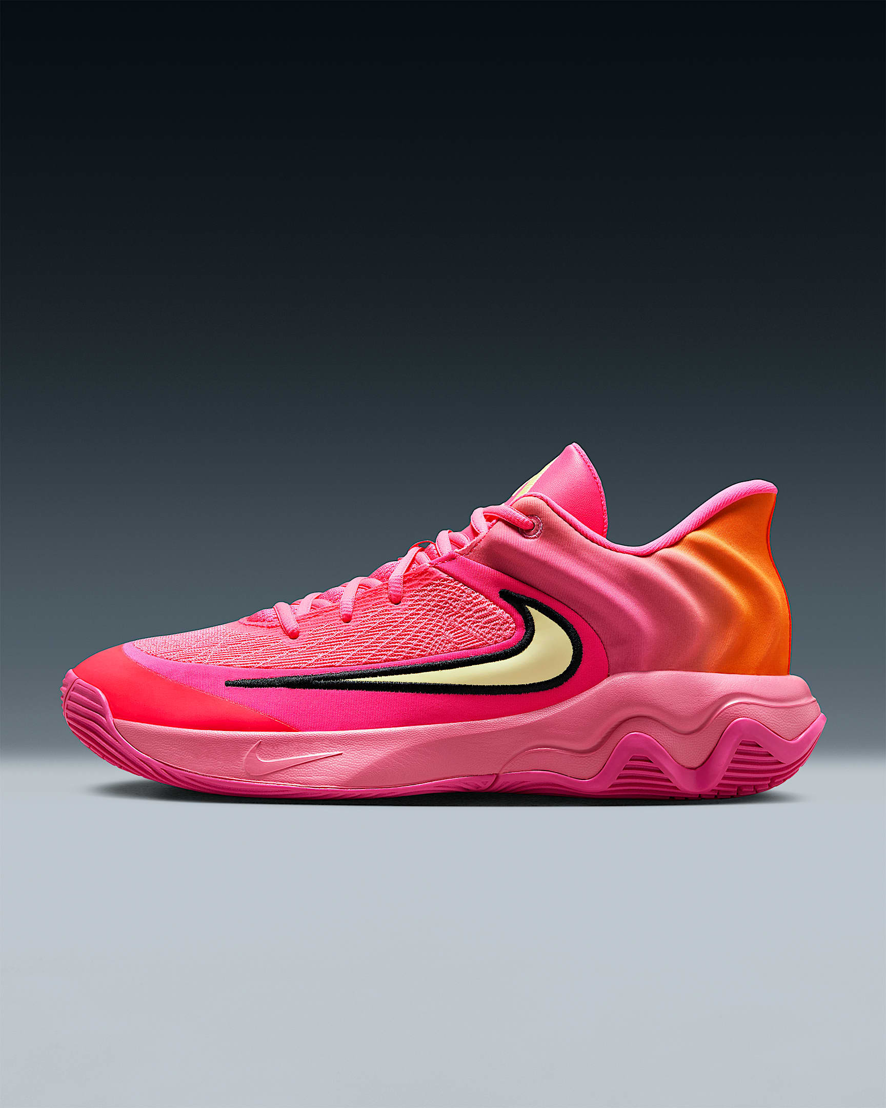 Tenis de básquetbol Giannis Immortality 4 - Hiperrosa/Rosa paleta/Naranja total/Tinte limón