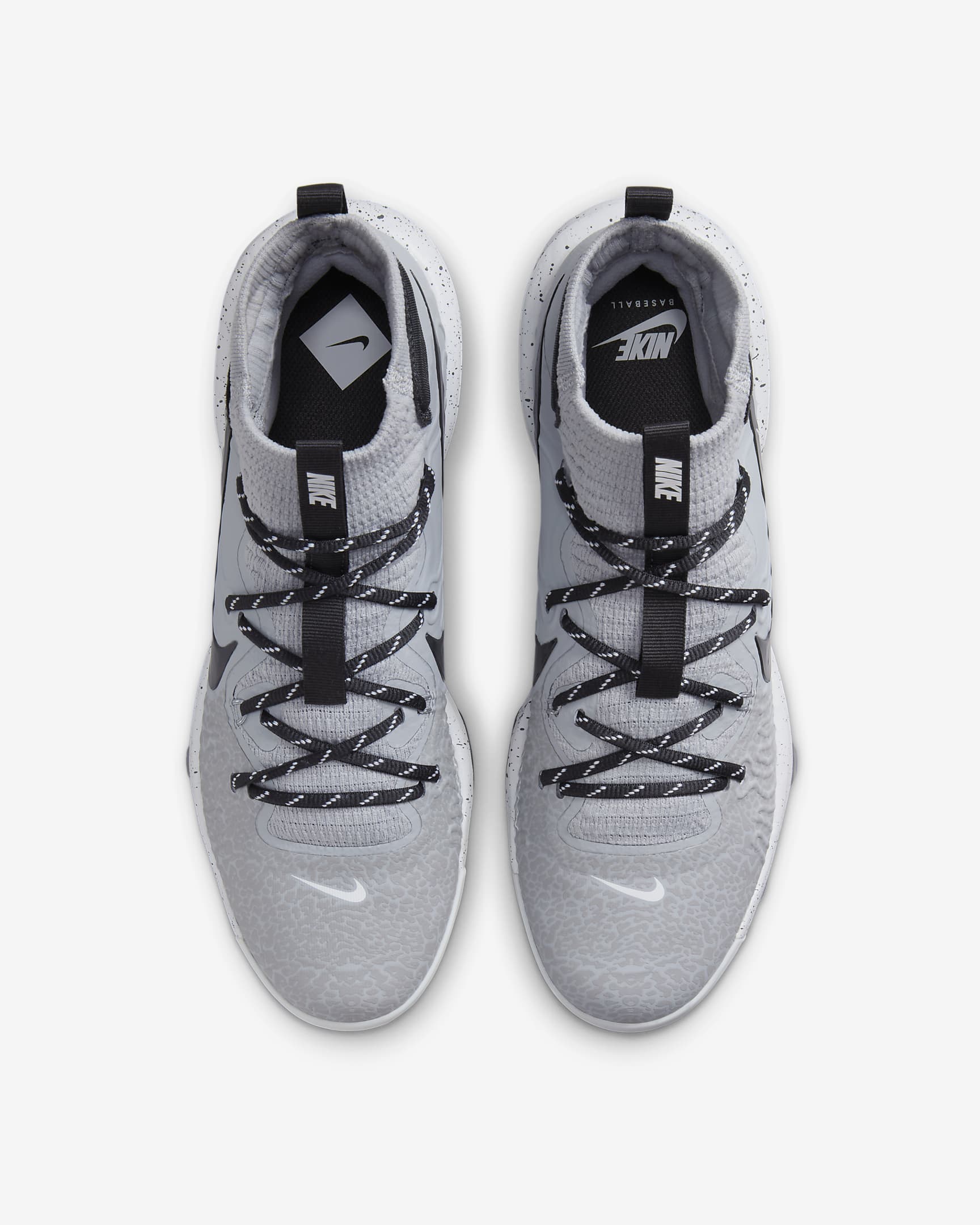 Nike Alpha Huarache NXT MCS Men's Baseball Cleats - Wolf Grey/White/Pure Platinum/Dark Smoke Grey