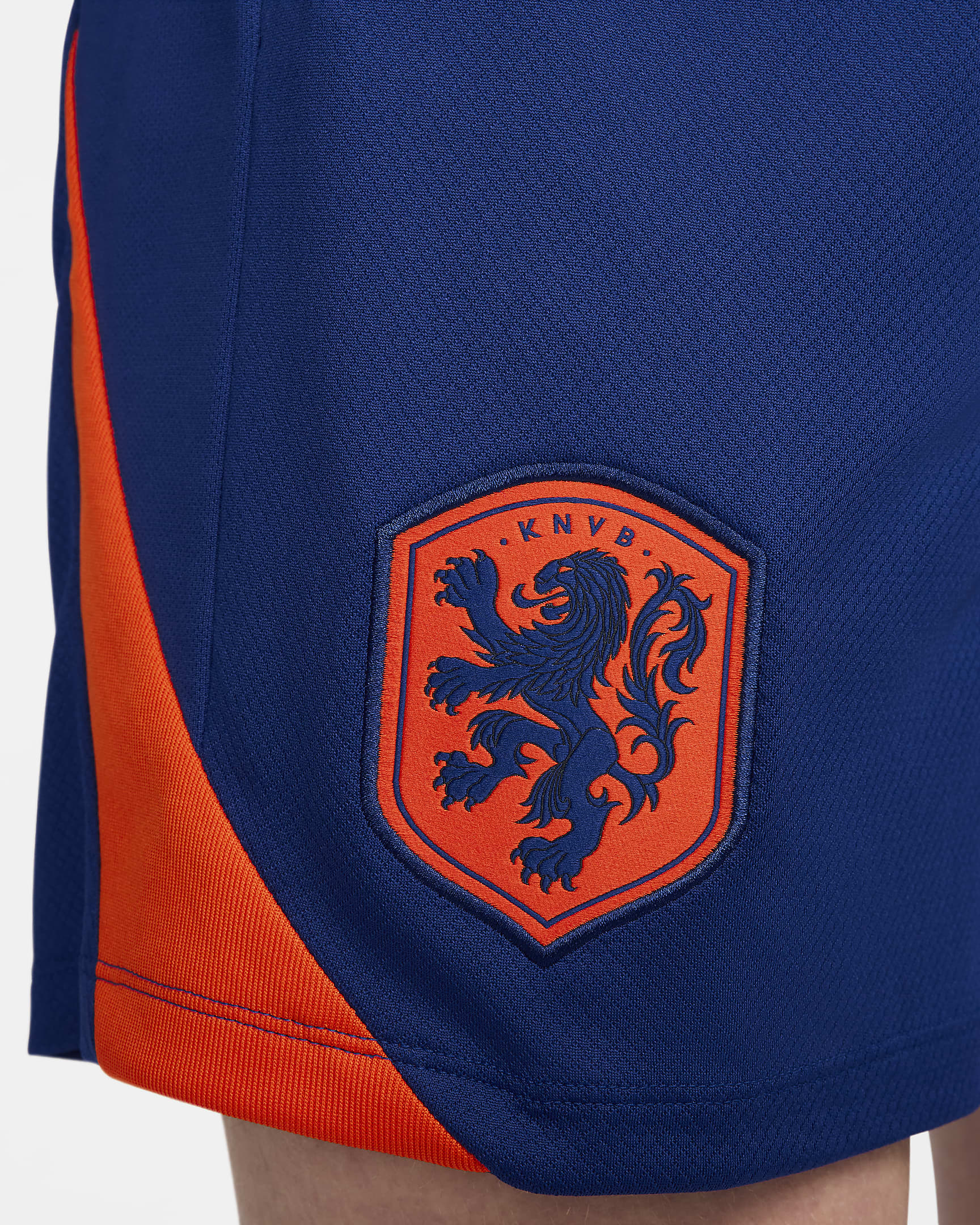 Netherlands Strike Men's Nike Dri-FIT Football Knit Shorts - Deep Royal Blue/Safety Orange/Safety Orange