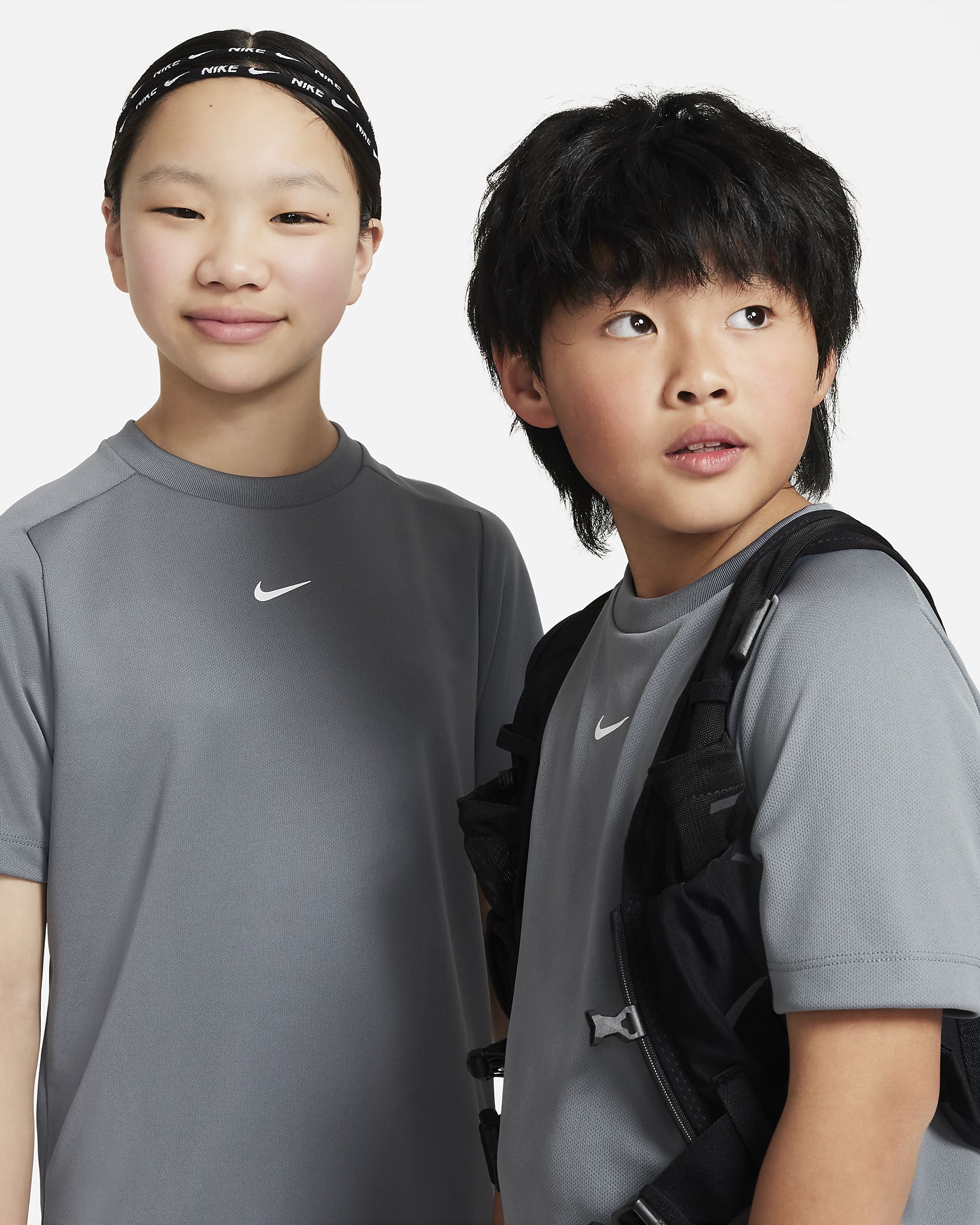 Nike Multi Older Kids' (Boys') Dri-FIT Training Top - Smoke Grey/White