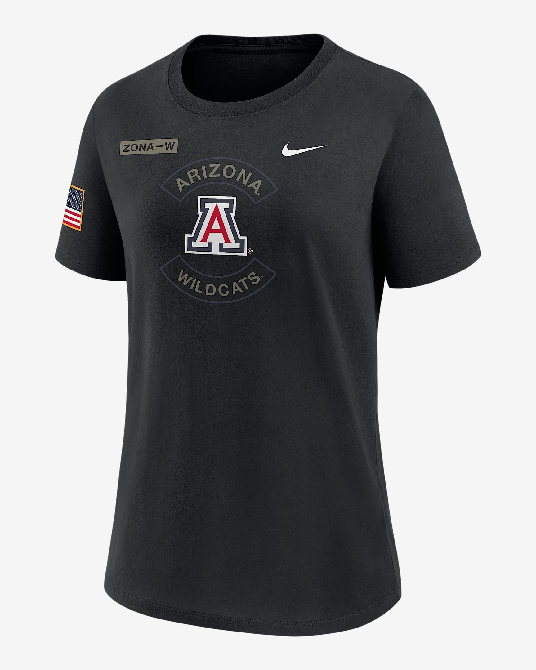Arizona Military Appreciation Women's Nike Dri-FIT College T-Shirt - Black