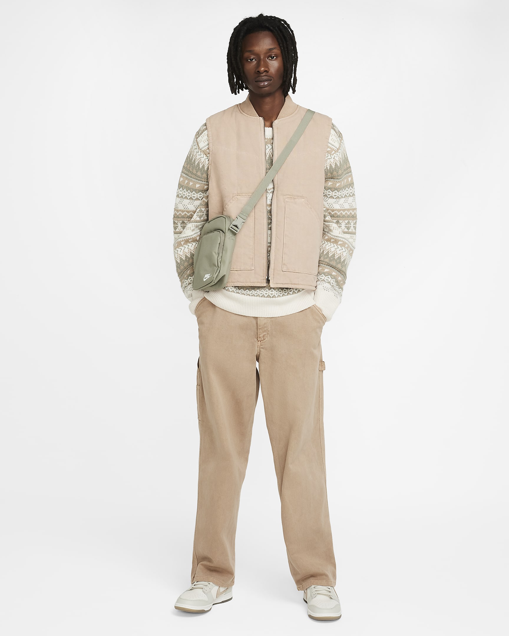 Nike Life Men's Padded Work Gilet - Hemp/Hemp