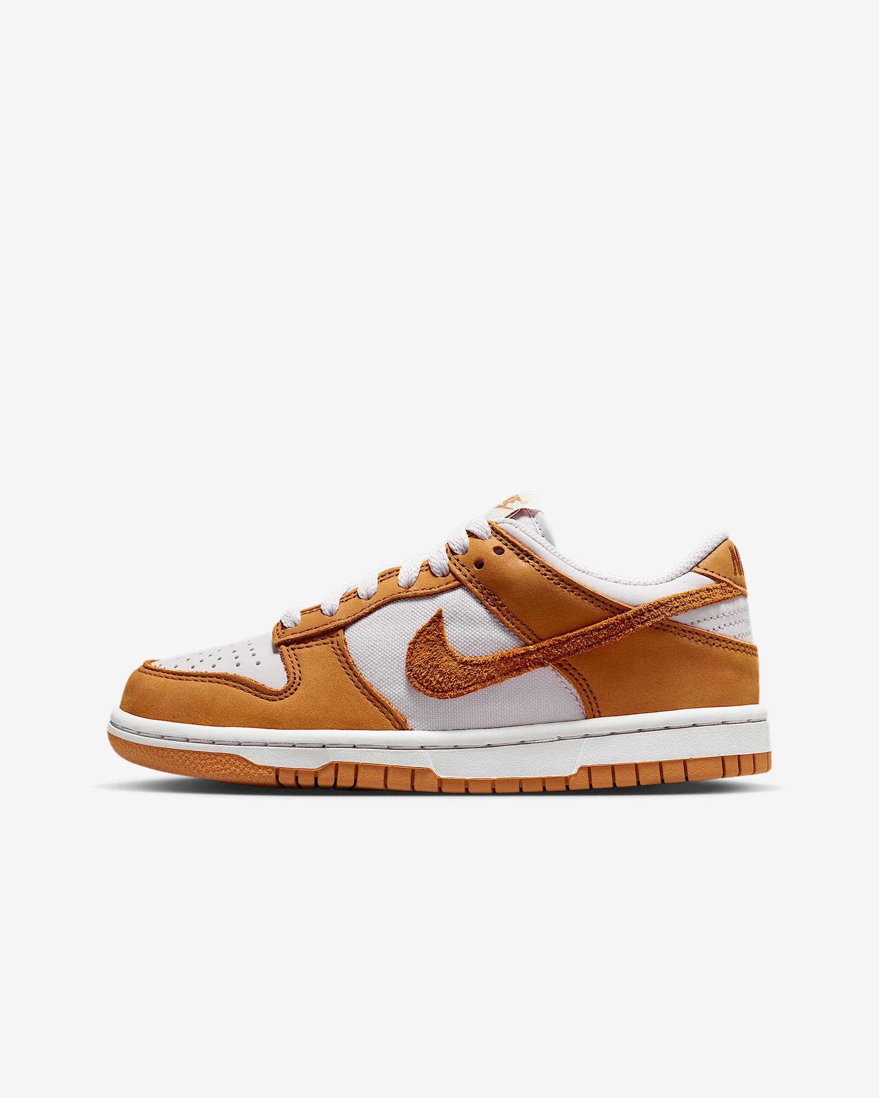 Tenis para niños grandes Nike Dunk Low SE - Gris vasto/Blanco/Blanco/Ocre desierto