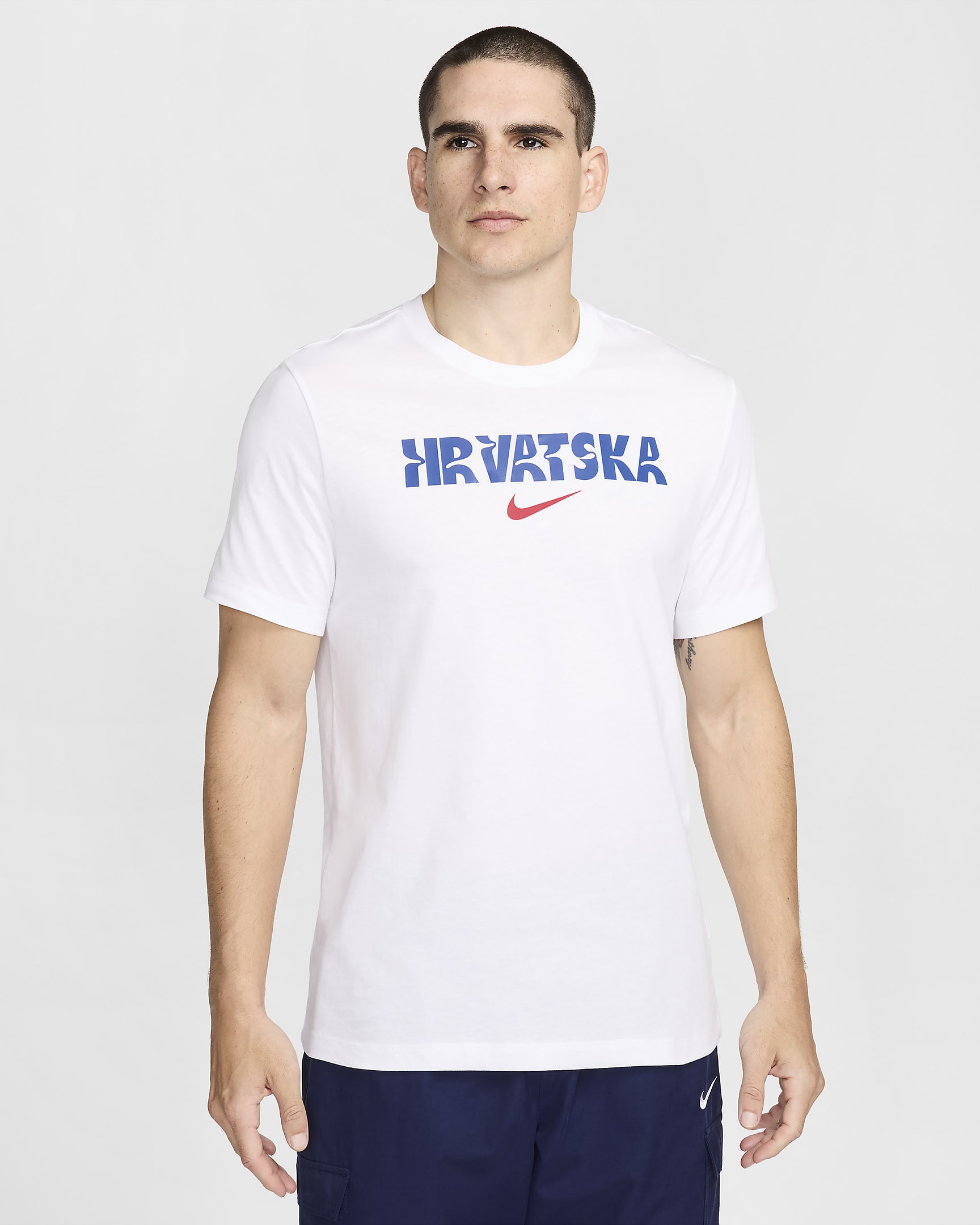 T-shirt Nike Football Croatie Crest pour homme - Blanc/University Red