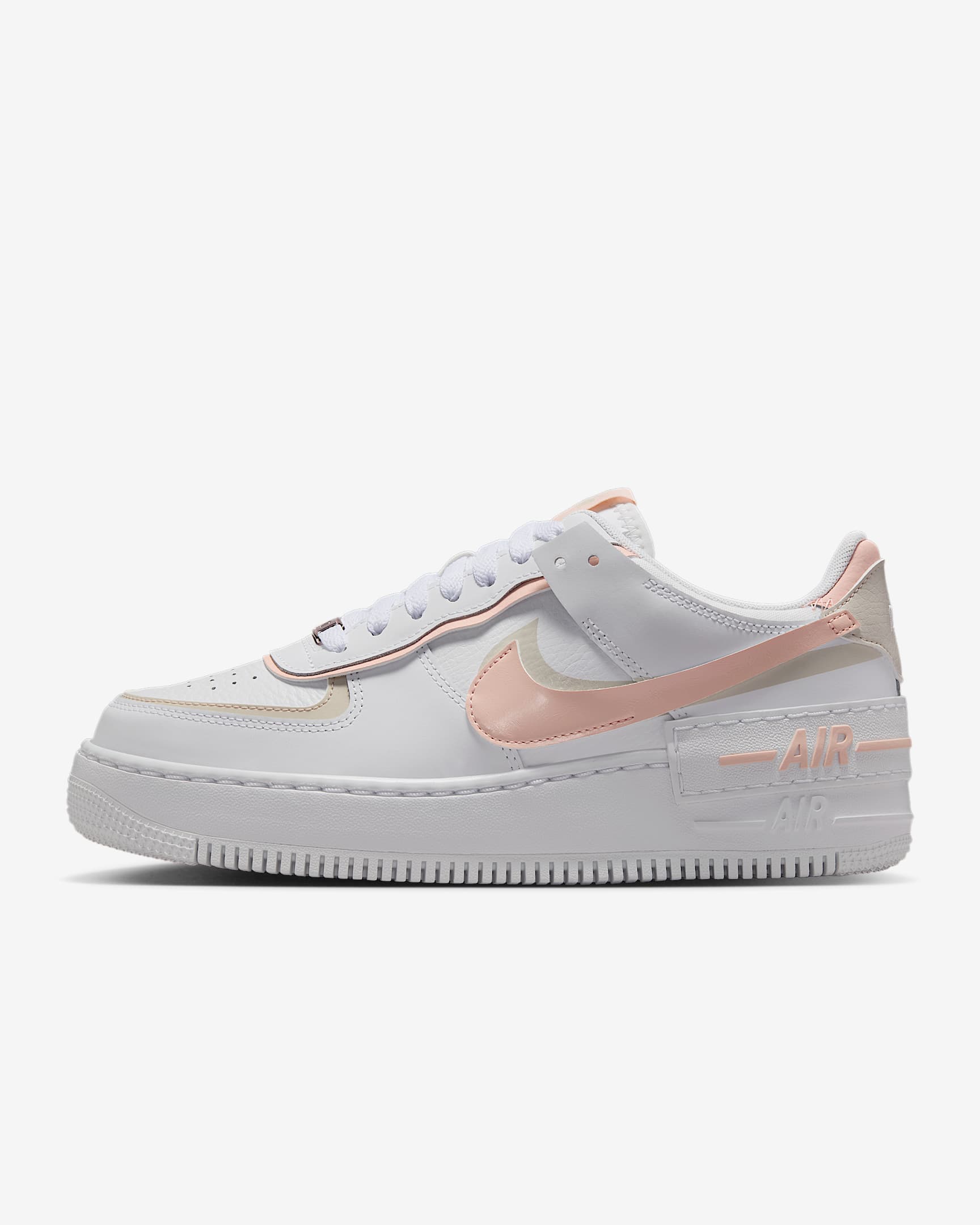 Nike Air Force 1 Shadow Women's Shoes - White/Light Orewood Brown/White/Washed Coral