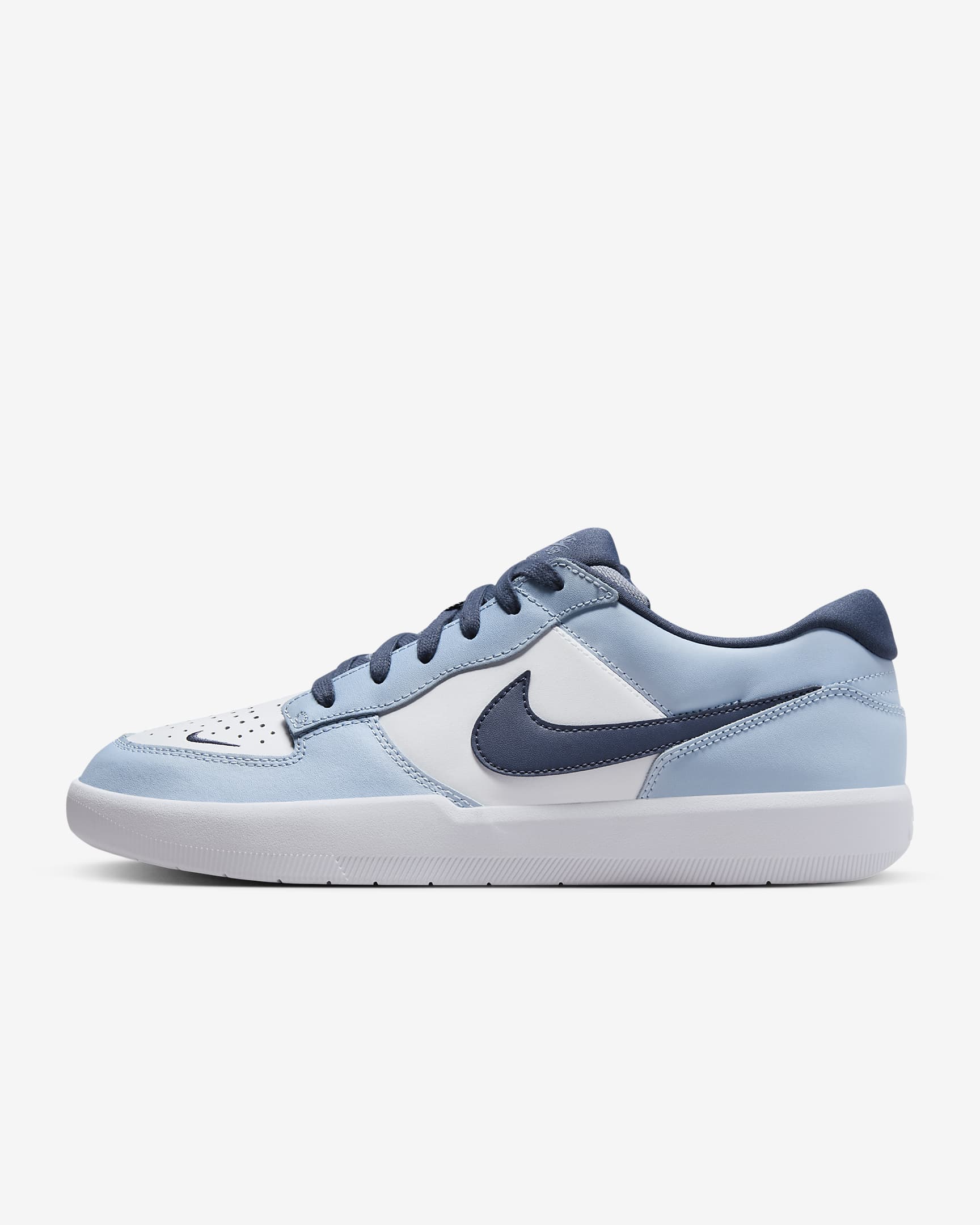 Nike SB Force 58 Premium Skate Shoes - White/White/Ashen Slate/Thunder Blue