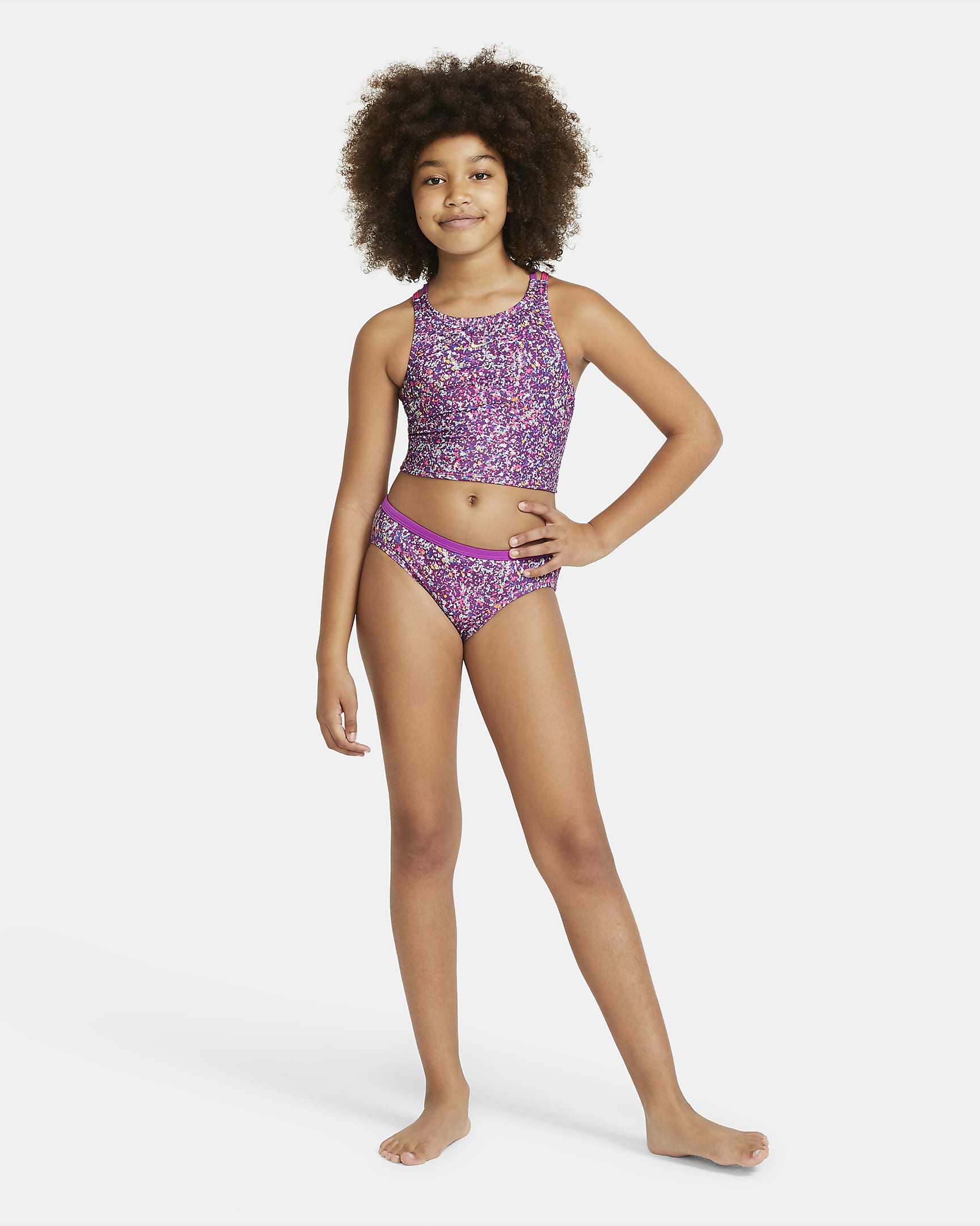 Nike Big Kids' (Girls') Spiderback Bikini Set - Vivid Purple