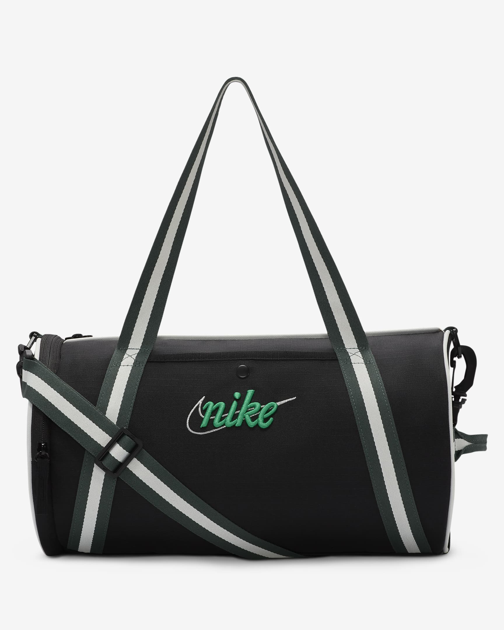 Nike Heritage Retro Duffel Bag (13L) - Black/Vintage Green/Stadium Green