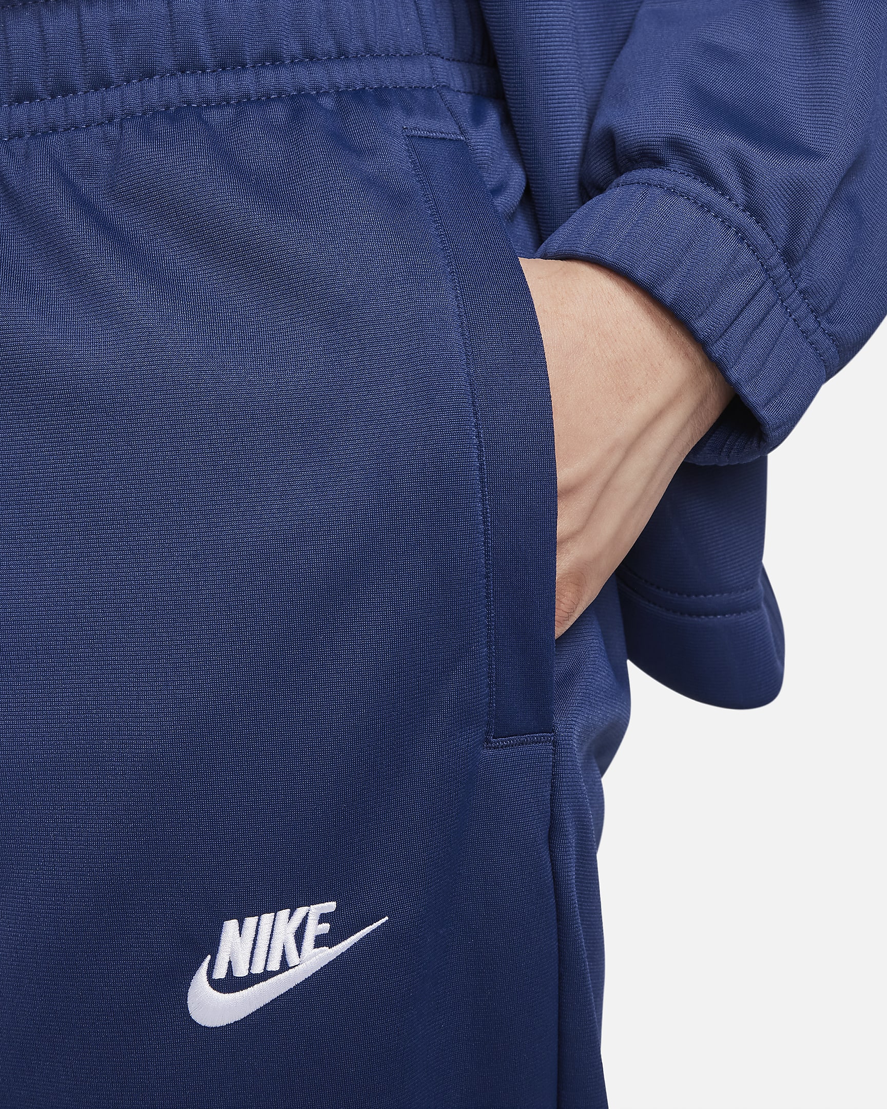 Nike Club Men's Poly-Knit Tracksuit - Midnight Navy/White