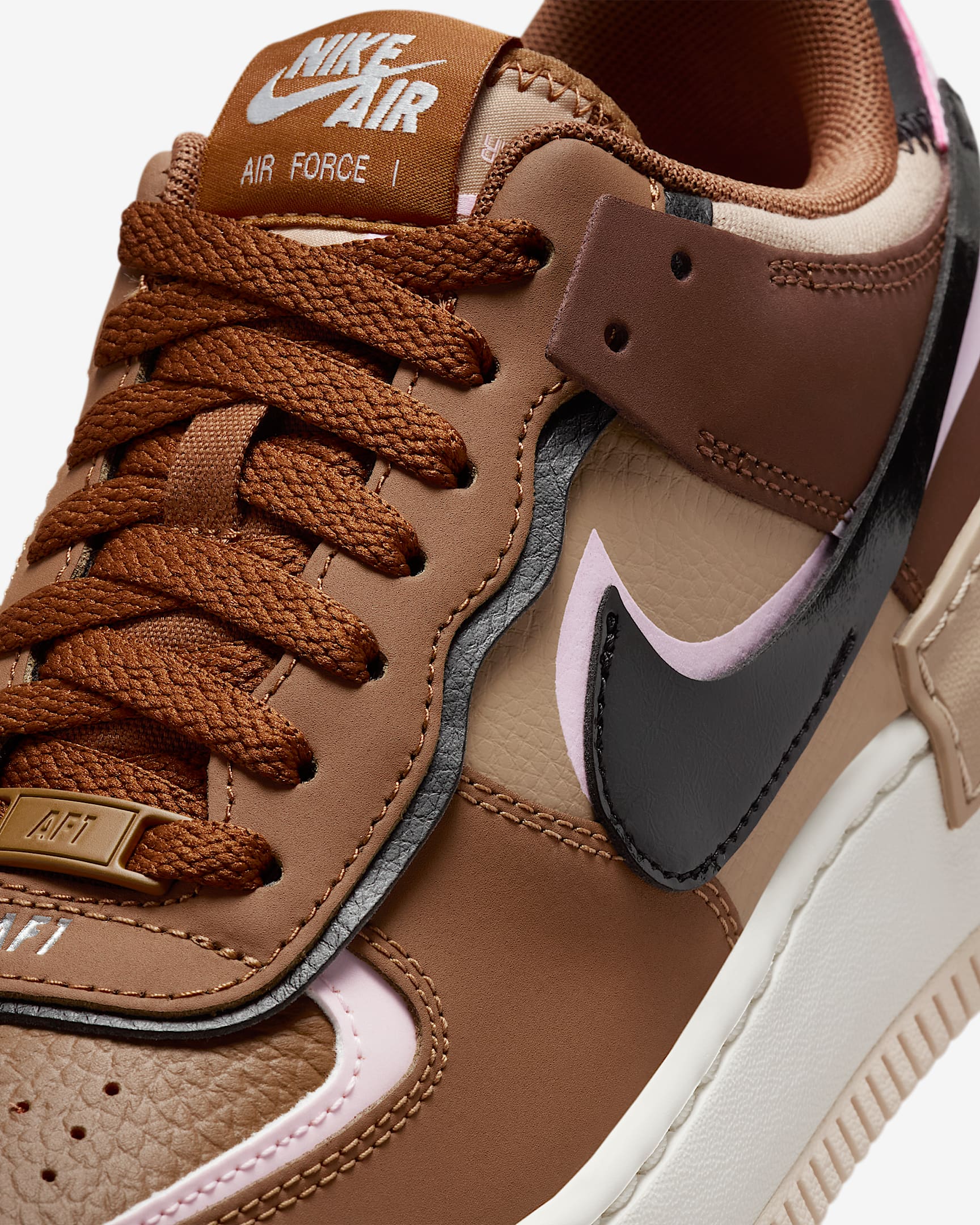 Dámská bota Nike Air Force 1 Shadow - Light British Tan/Pink Foam/Hemp/Černá