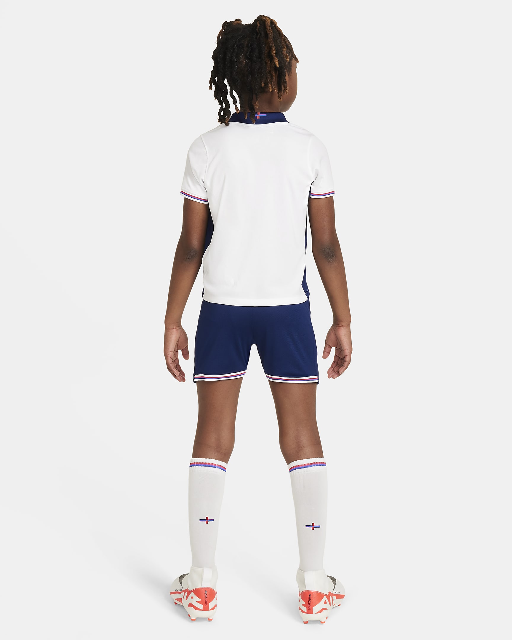 Divisa da calcio replica in 3 pezzi Nike Inghilterra 2024/25 Stadium per bambino/a – Home - Bianco/Blue Void