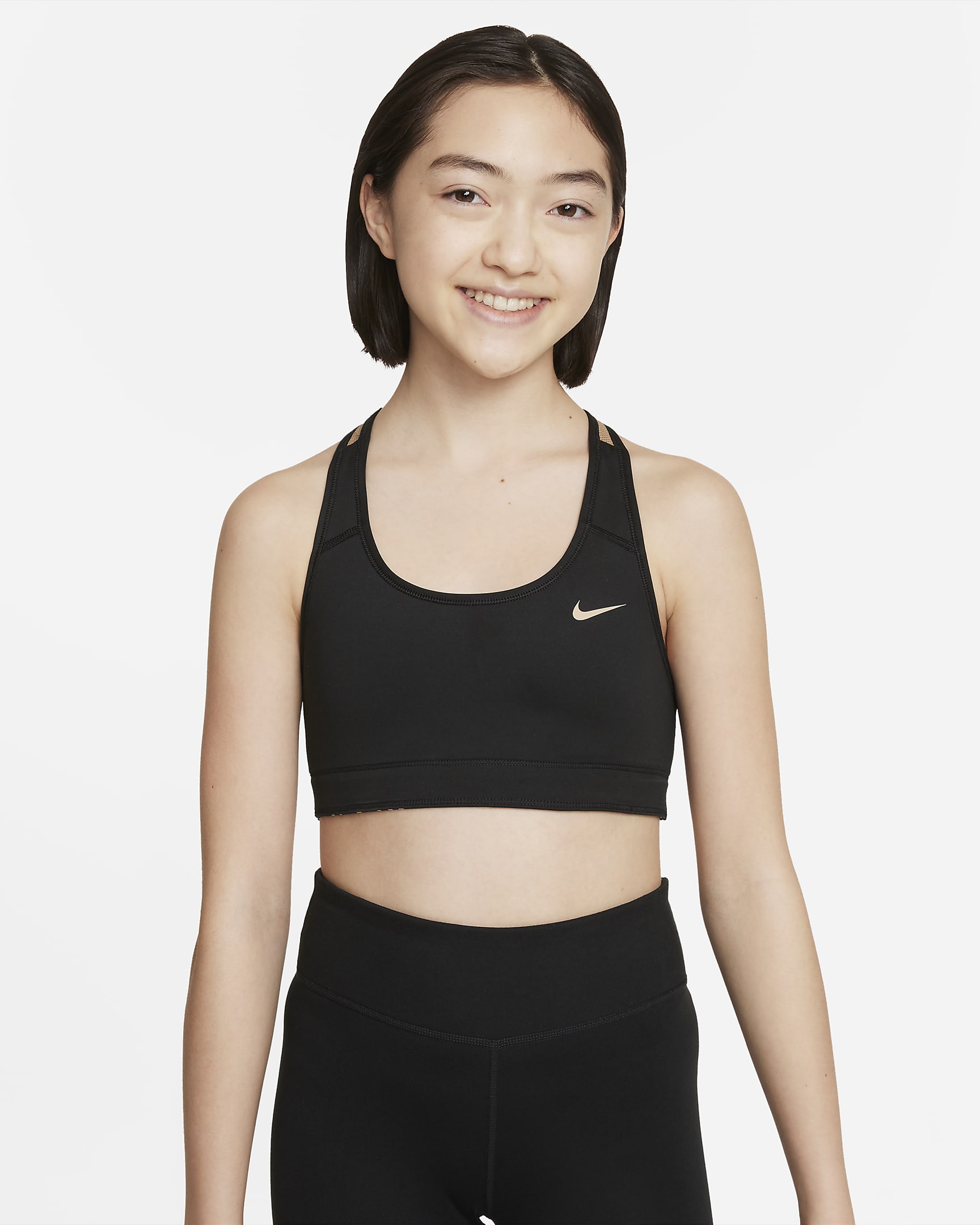 Nike Dri-FIT Swoosh Older Kids' (Girls') Reversible Sports Bra. Nike PT