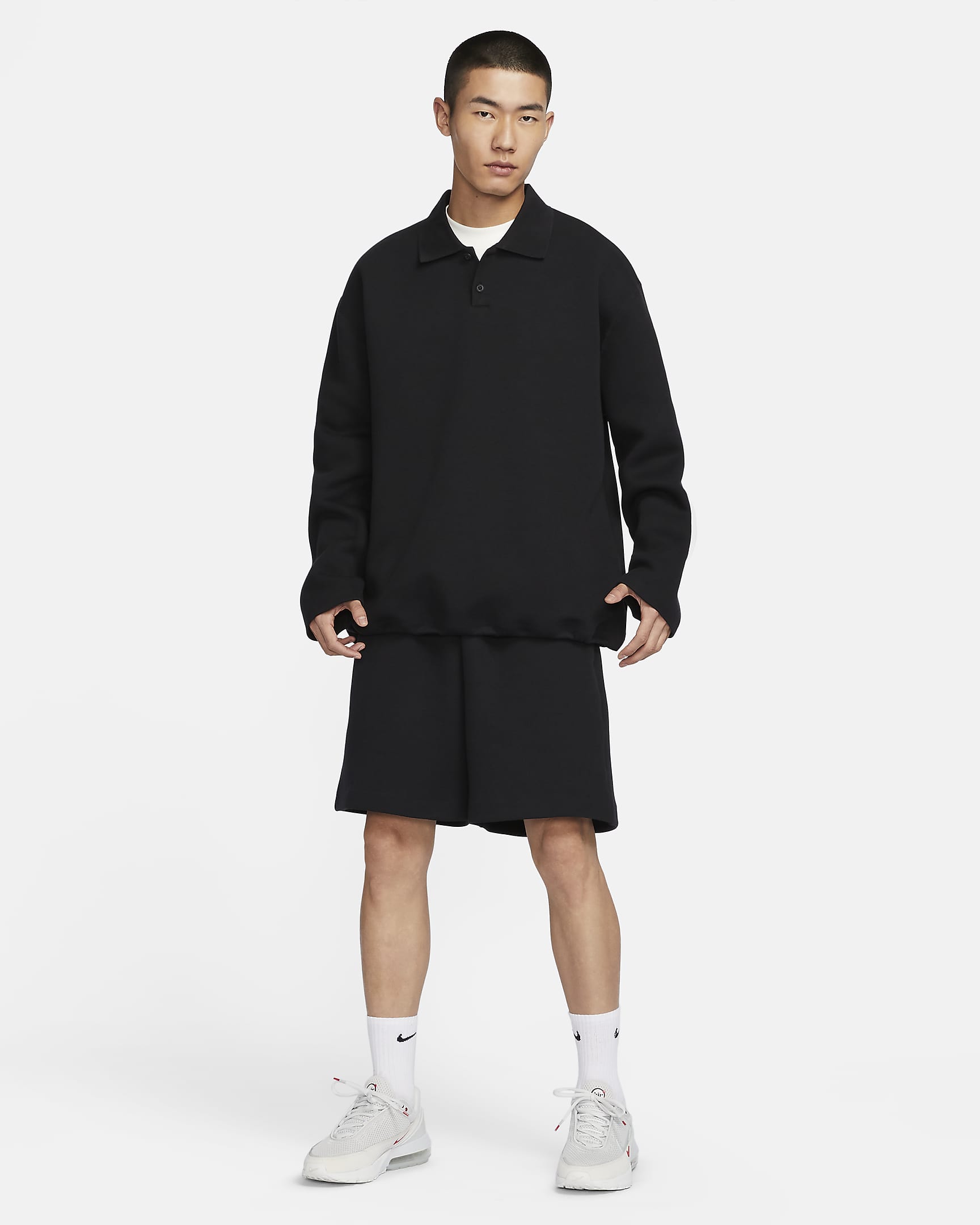 Nike Tech Fleece Reimagined Men's Polo - Black