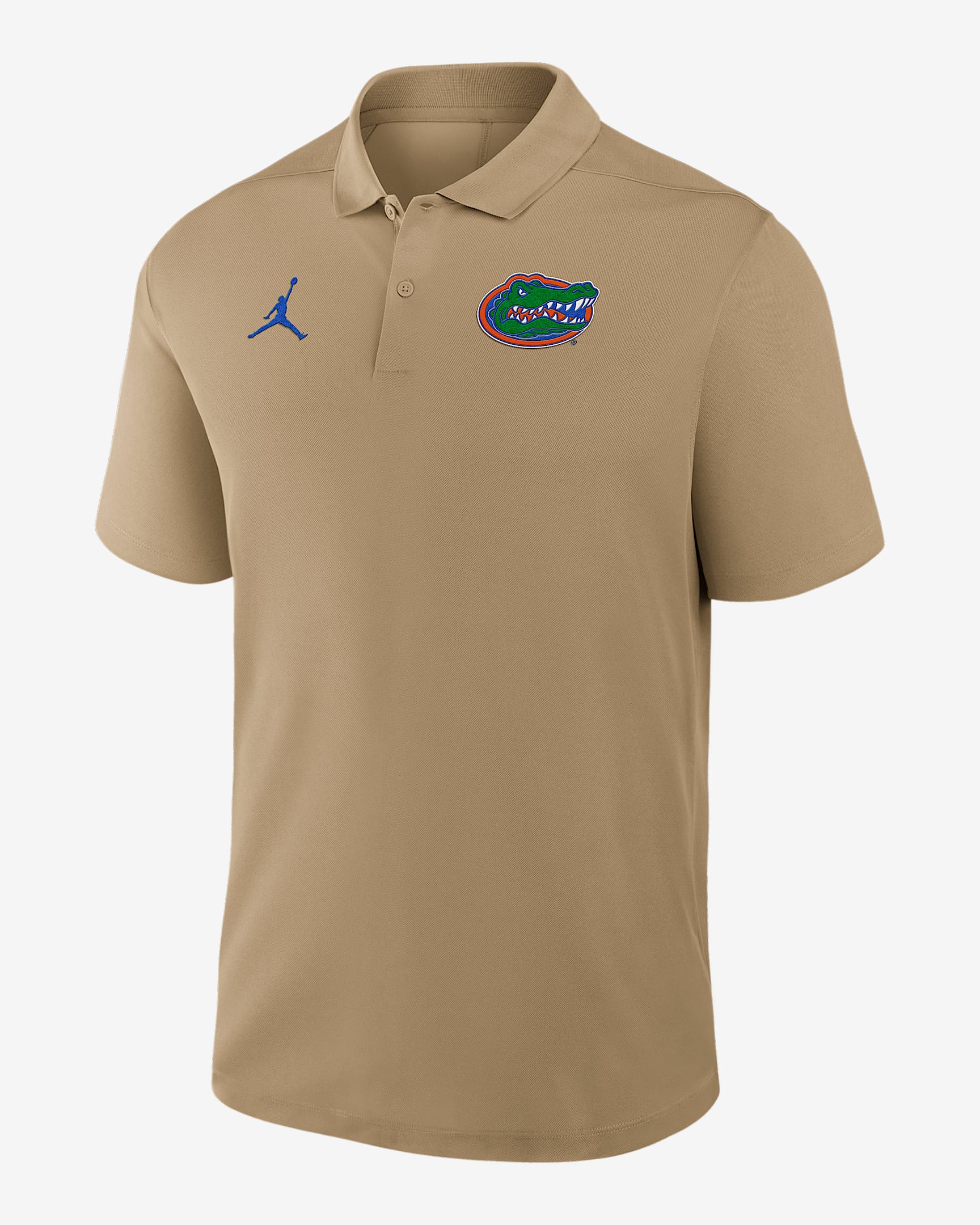 Florida Primetime Victory Primary Logo Men's Nike Dri-FIT College Polo - Tan/Beige