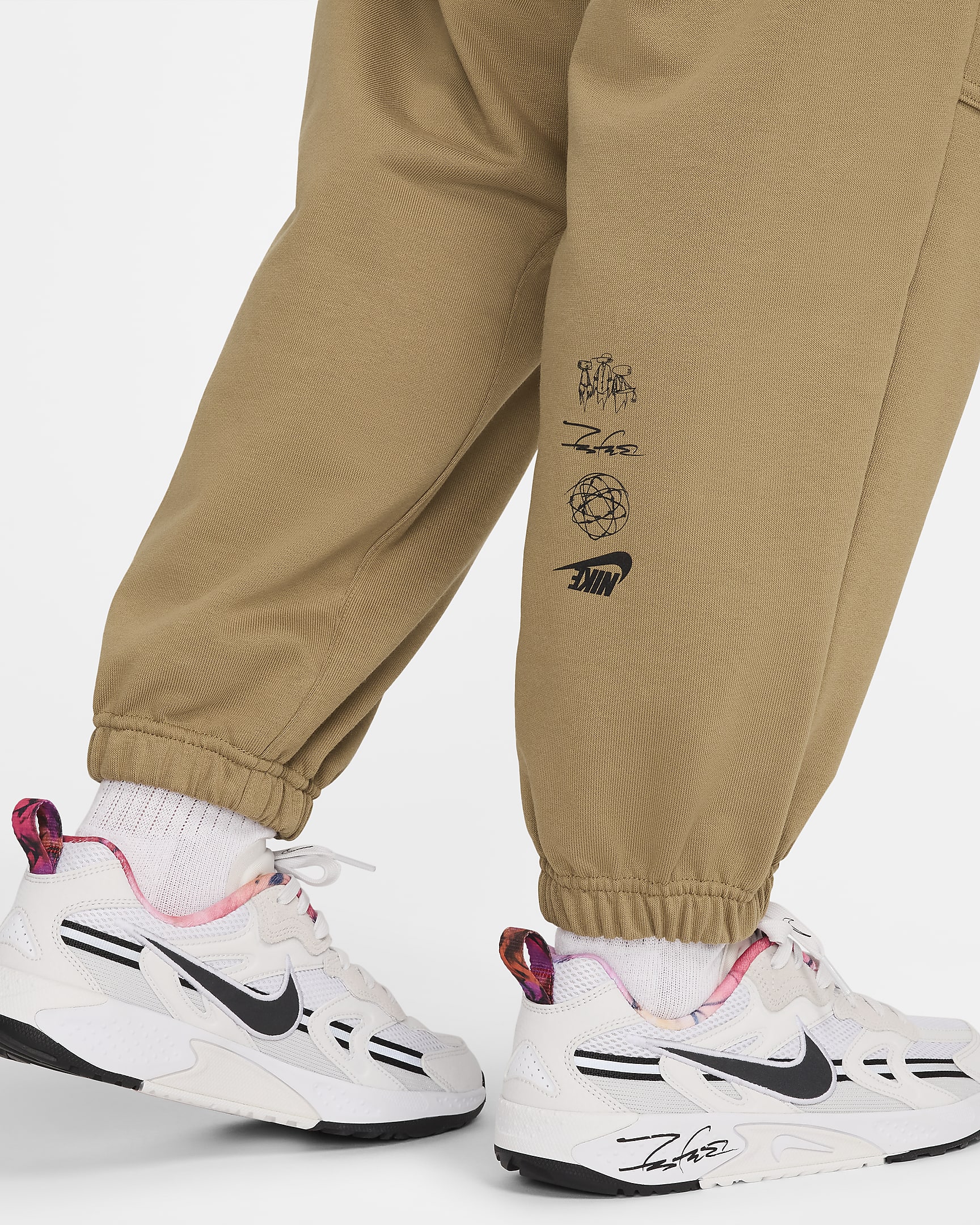 Nike Sportswear Breaking Women's Mid-Rise Oversized French Terry Trousers - Dark Driftwood