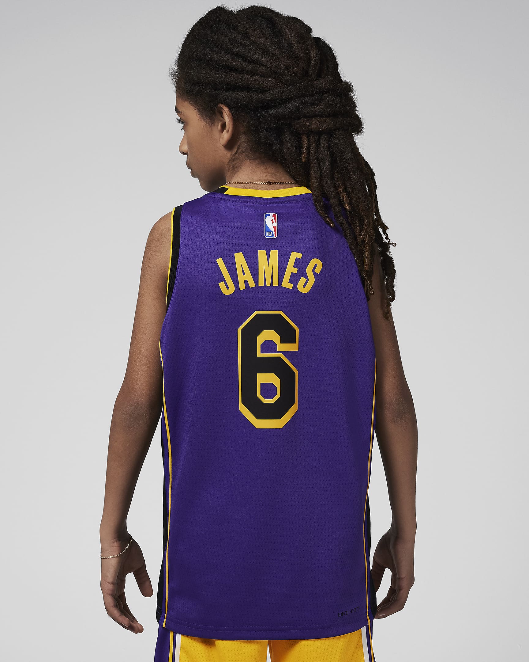 Los Angeles Lakers Statement Edition Older Kids' Nike Dri-FIT Swingman Jersey - Field Purple