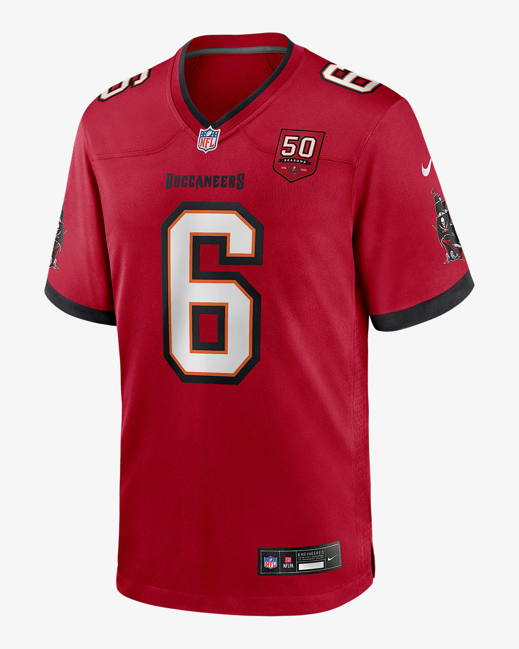 Baker Mayfield Tampa Bay Buccaneers 50th Anniversary Men's Nike NFL Game Jersey - Red