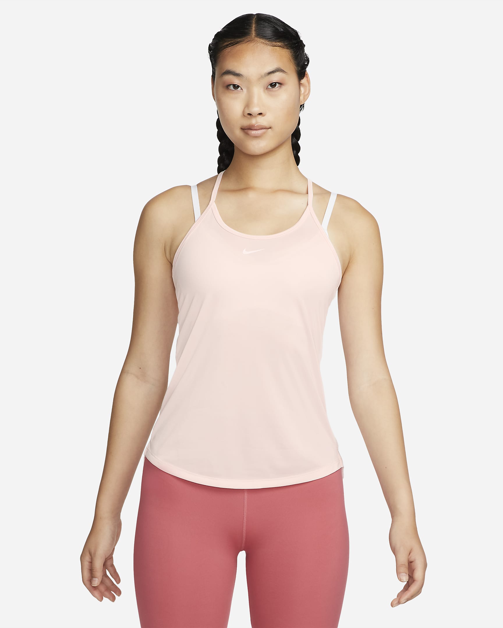 Nike Dri-FIT One Elastika Women's Standard Fit Tank - Atmosphere/White