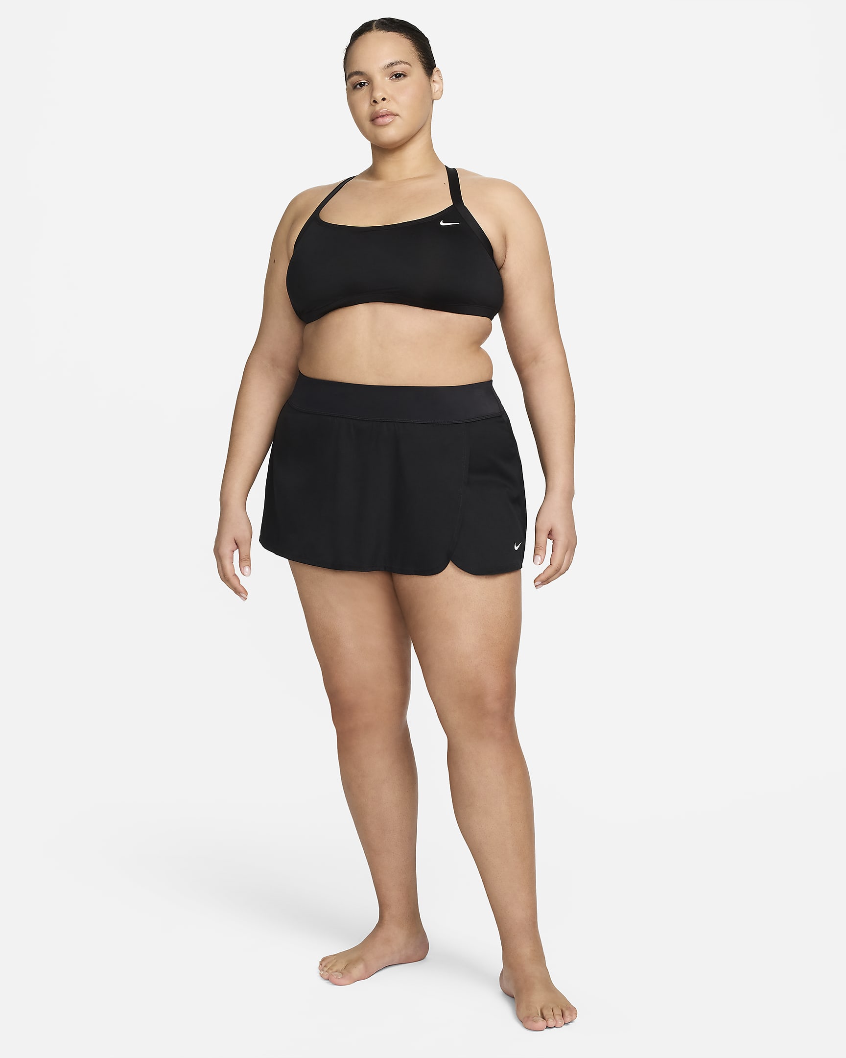 Falda de playa para mujer (talla grande) Nike Solid Element - Negro