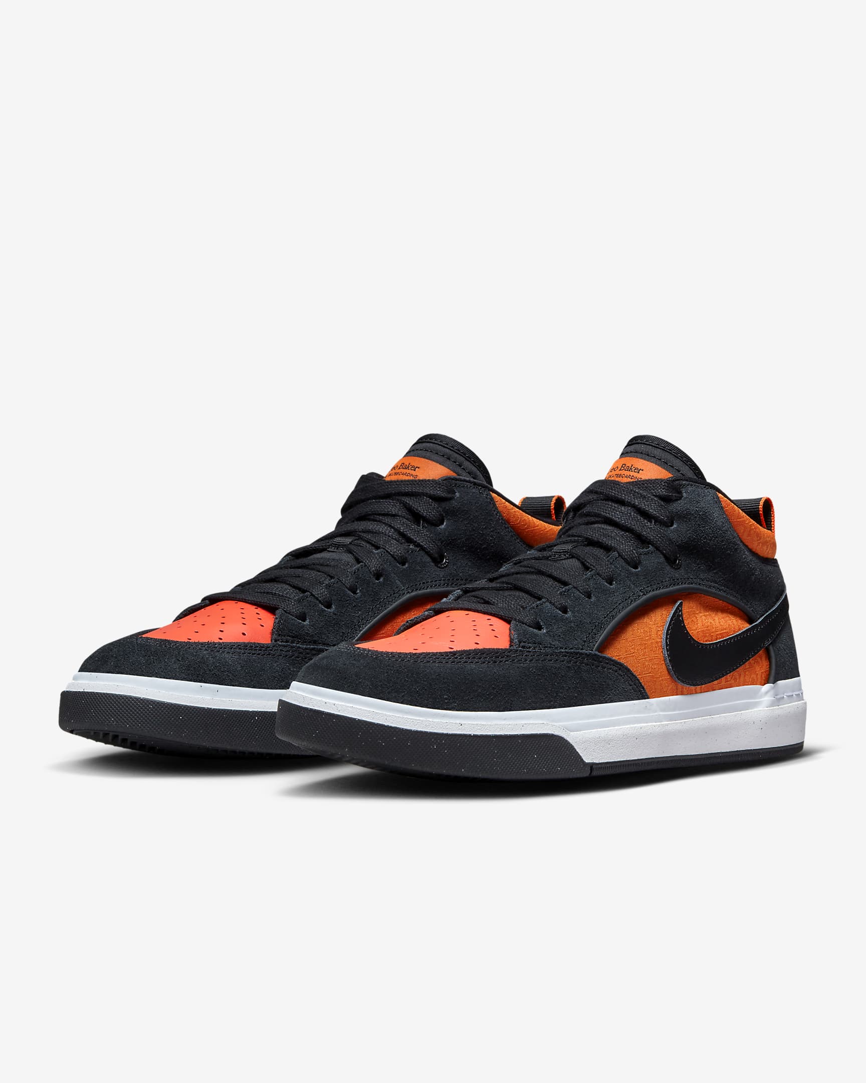 Nike SB React Leo Skate Shoes - Black/Orange/Electro Orange/Black