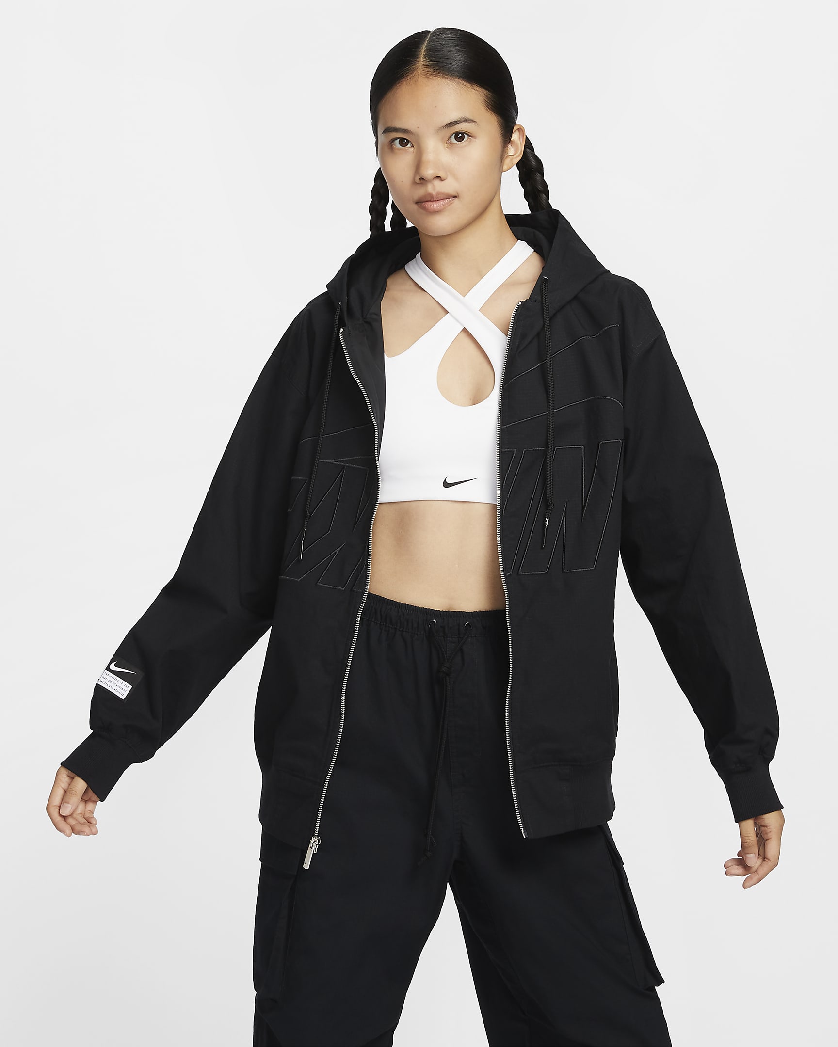 Nike Sportswear Women's Oversized Jacket - Black/Black