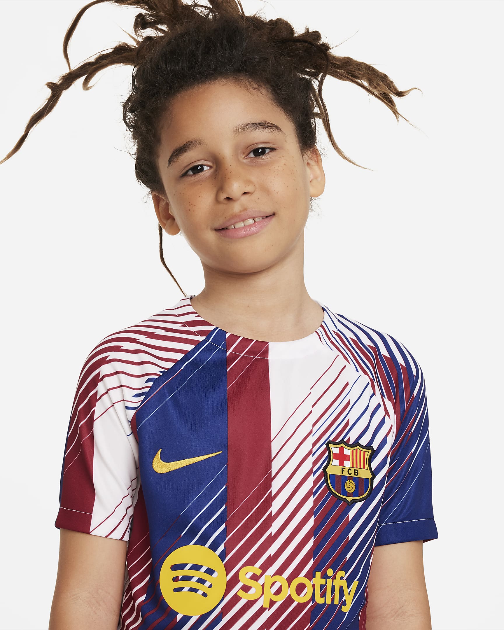 F.C. Barcelona Academy Pro Home/Away Older Kids' Nike Dri-FIT Pre-Match ...