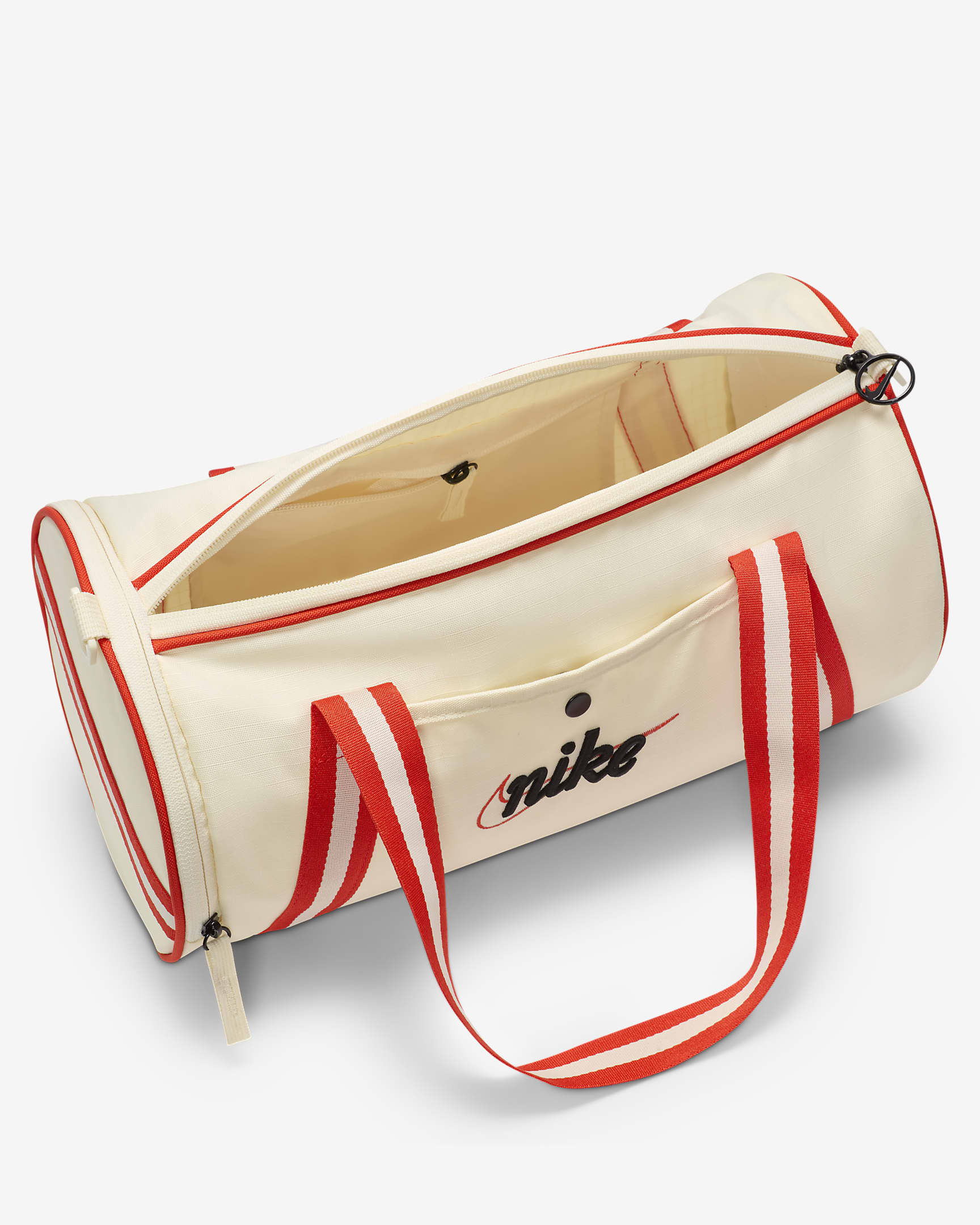 Nike Heritage Retro Duffel Bag (13L) - Coconut Milk/Picante Red/Black