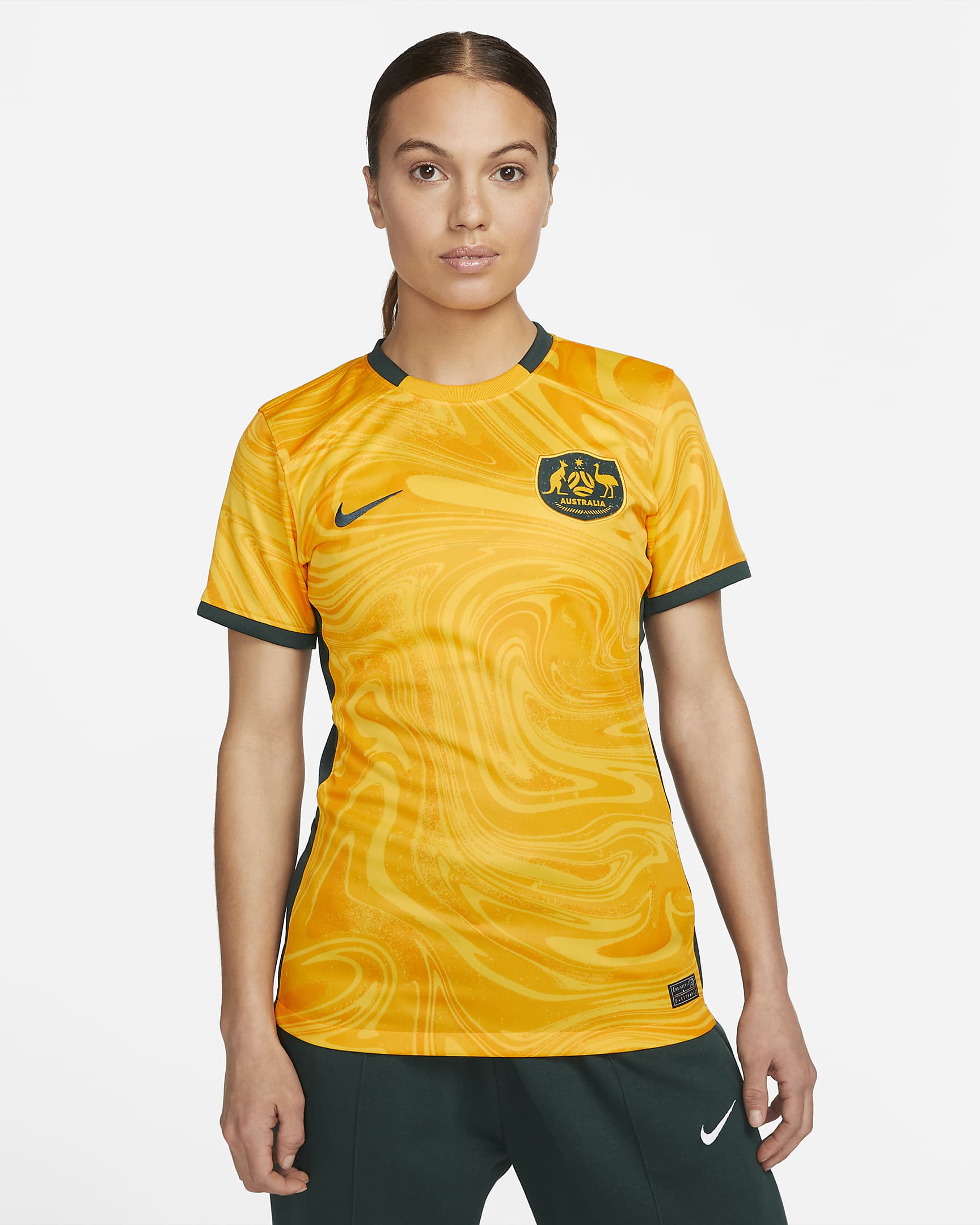 Australia 2023 Stadium Home Women's Nike Dri-FIT Football Shirt - Varsity Maize/Pro Green/Pro Green