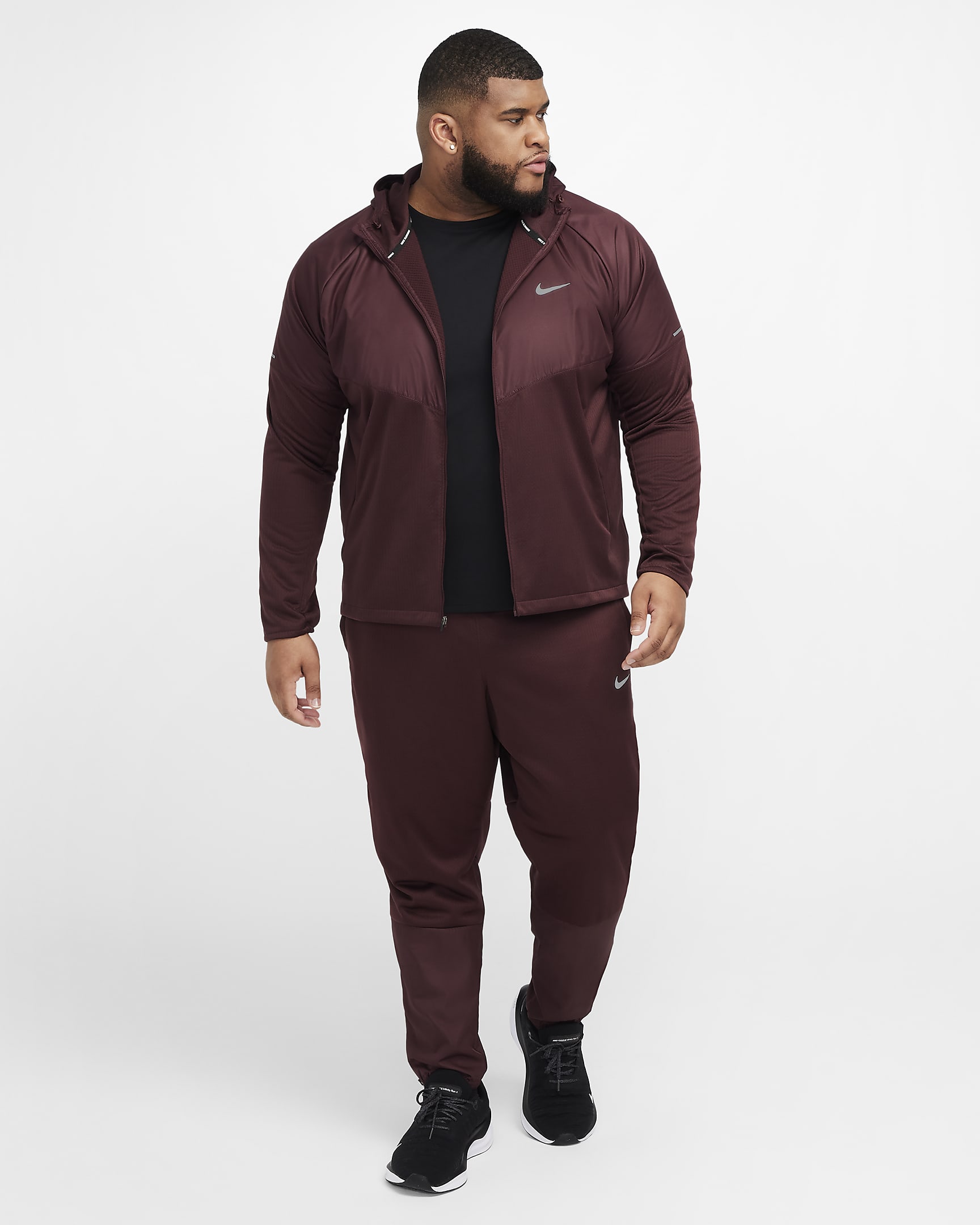 Nike Sphere Miler Men's Therma-FIT Water-Repellent Running Jacket - Burgundy Crush/Burgundy Crush