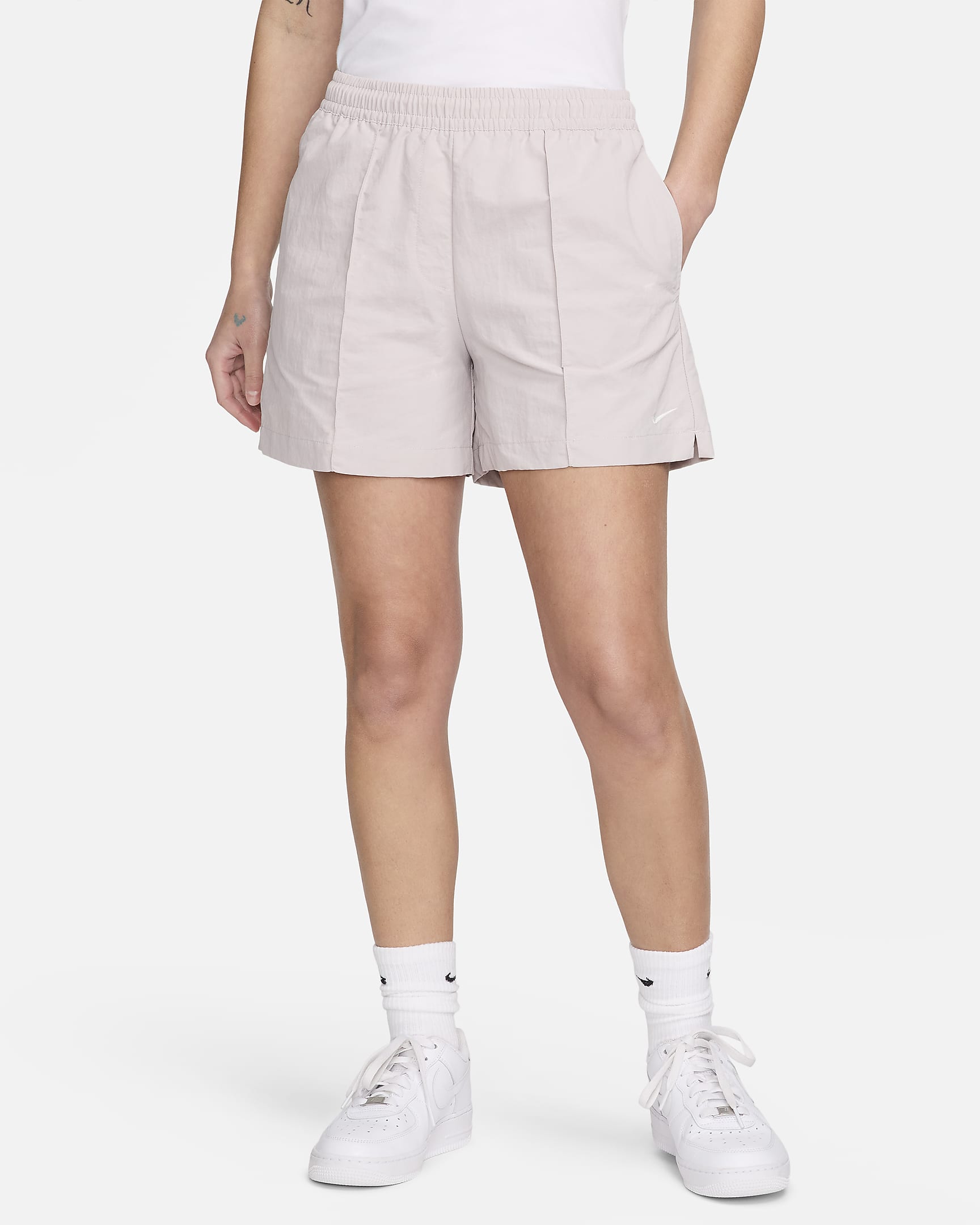 Short taille mi-haute 12,5 cm Nike Sportswear Everything Wovens pour femme - Platinum Violet/Sail