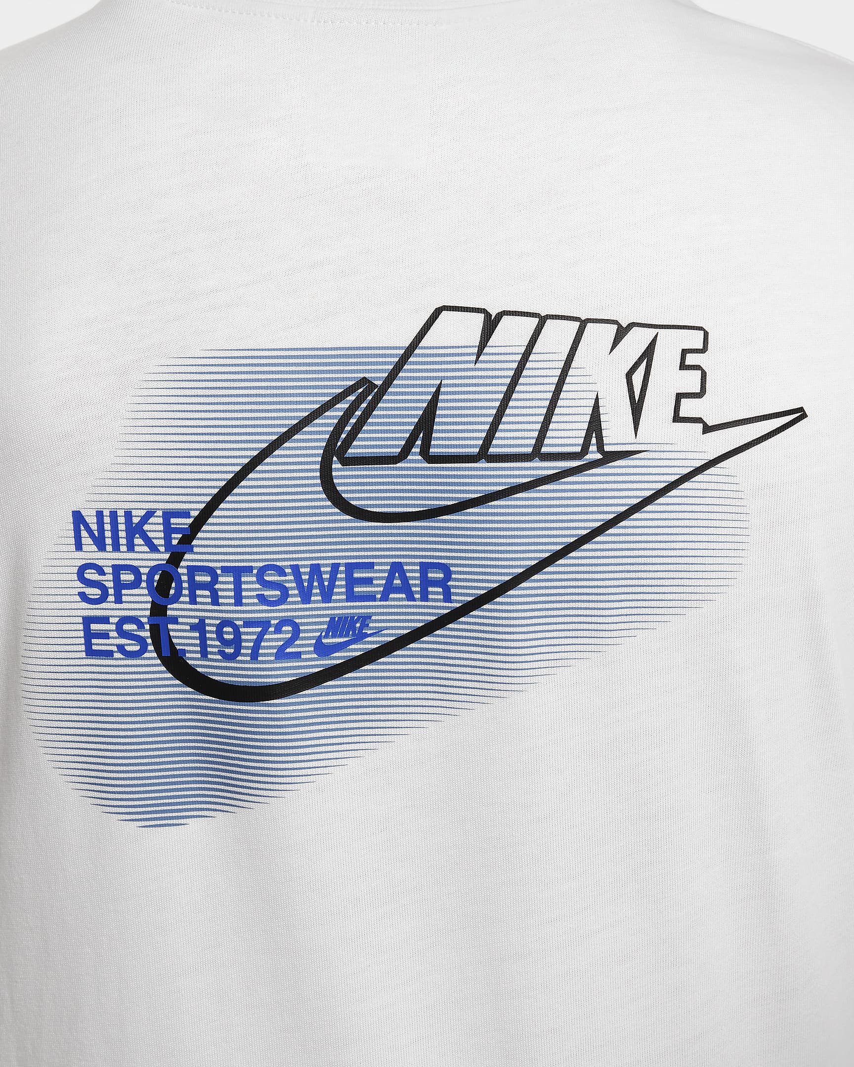 T-shirt Nike Sportswear Standard Issue med tryck för ungdom (killar) - Vit