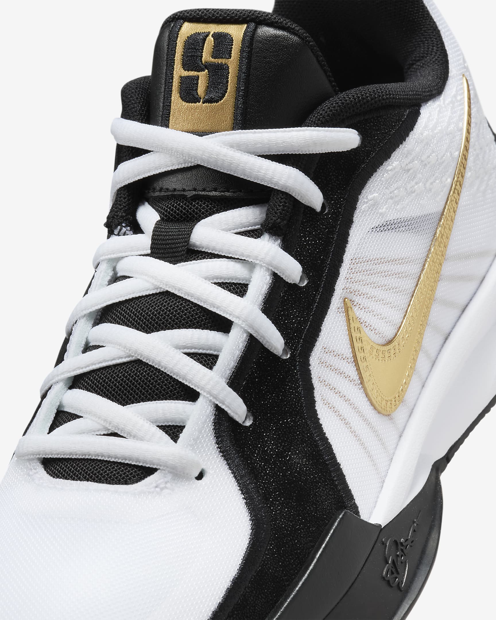 Tenis de básquetbol para niños grandes Sabrina 2 "Gold Quest" - Negro/Blanco/Antracita/Oro metalizado