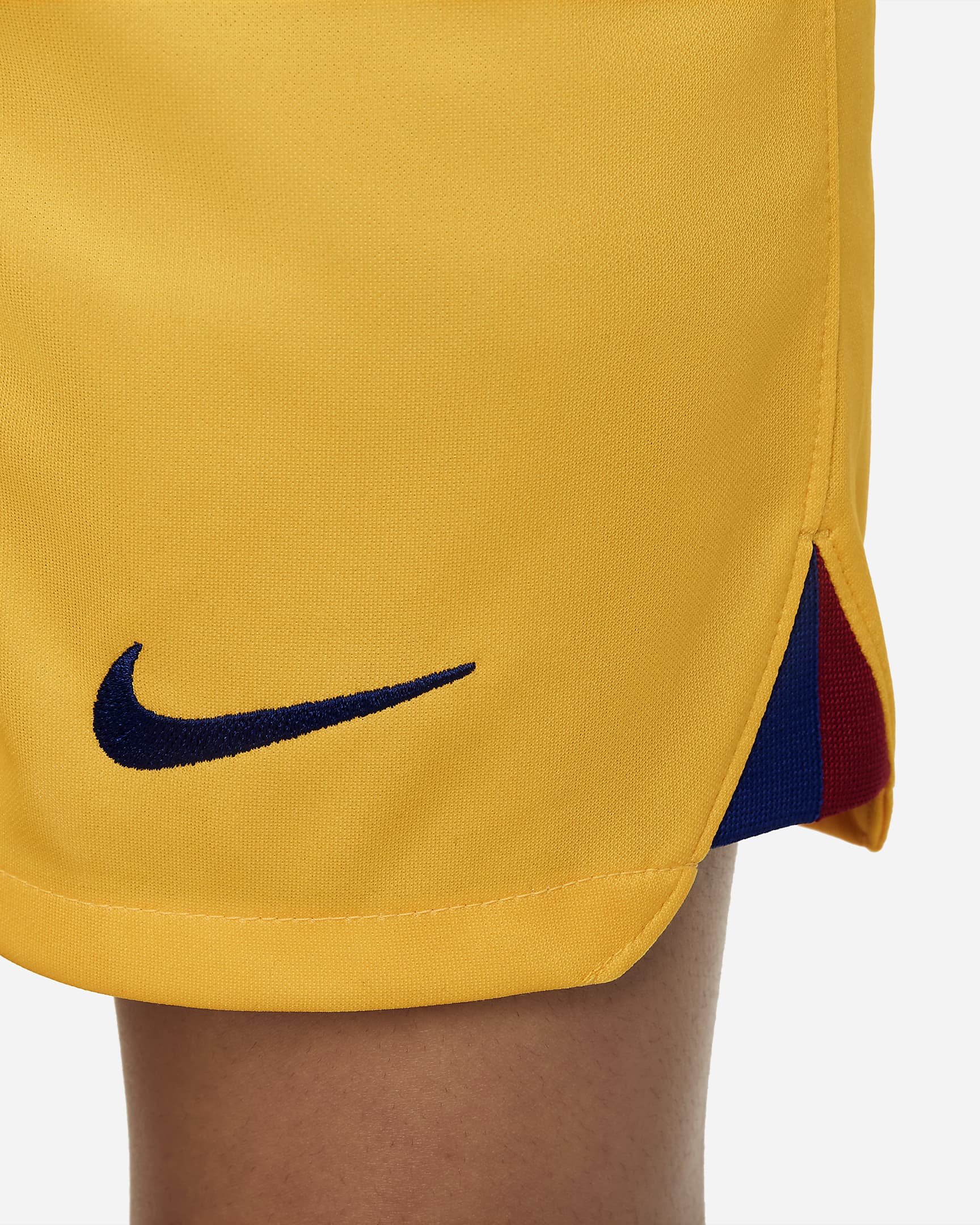 F.C. Barcelona 2023/24 Fourth Younger Kids' Nike Football Kit - Amarillo/University Red/Deep Royal Blue