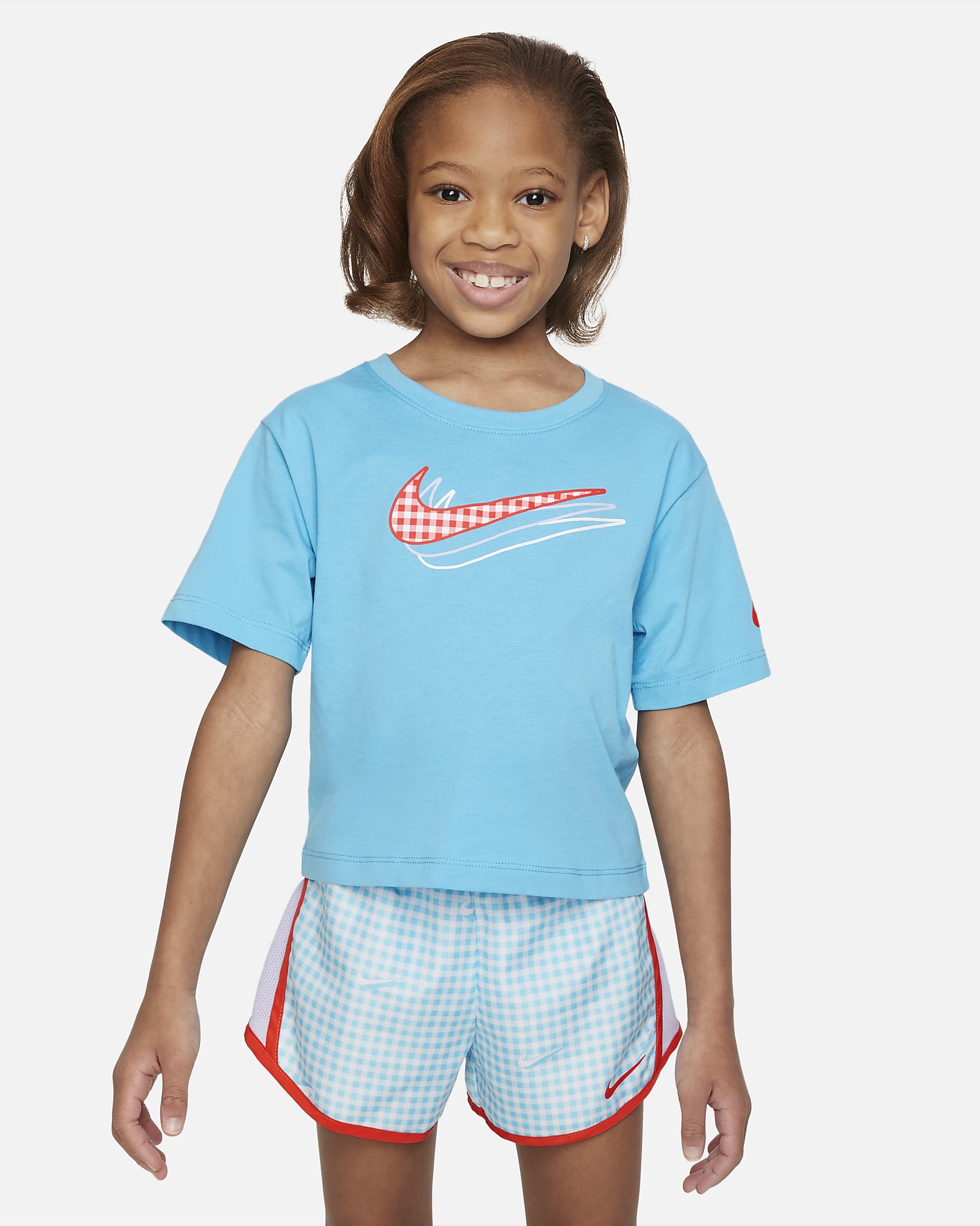 ナイキ アイコン ボクシー Tシャツ リトルキッズ Tシャツ - バルチックブルー