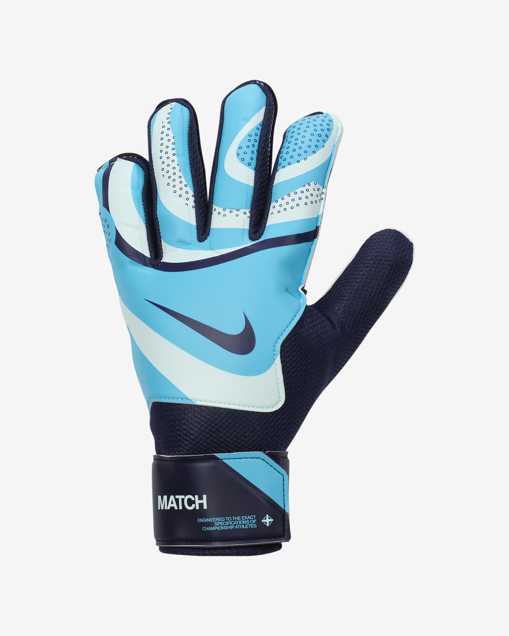 Gants de foot pour gardien de but Nike Match - Blue Fury/Glacier Blue/Blackened Blue