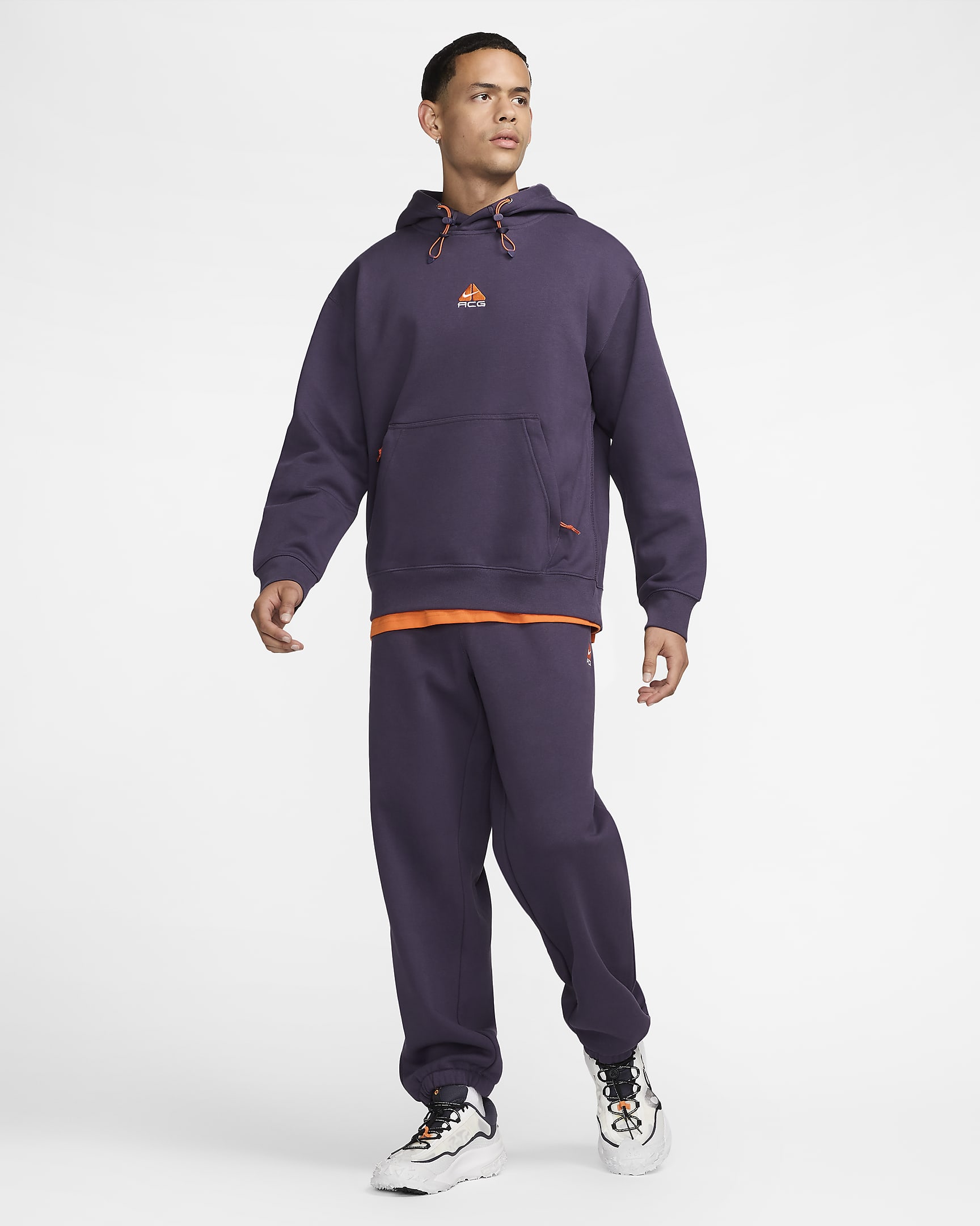 Nike ACG Therma-FIT Fleece Pullover Hoodie - Dark Raisin/Summit White