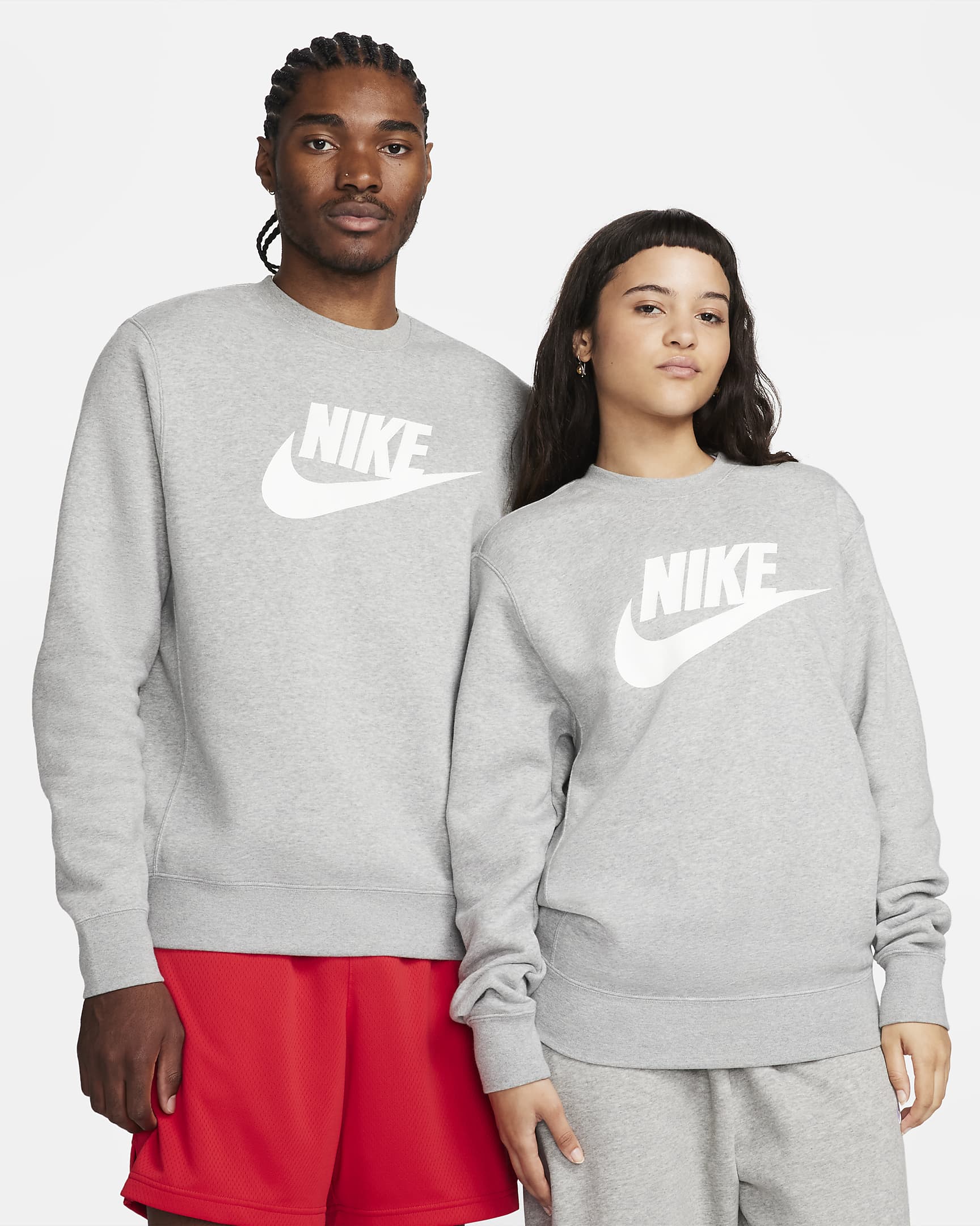 Sudadera con gráfico para hombre Nike Sportswear Club Fleece - Gris oscuro jaspeado